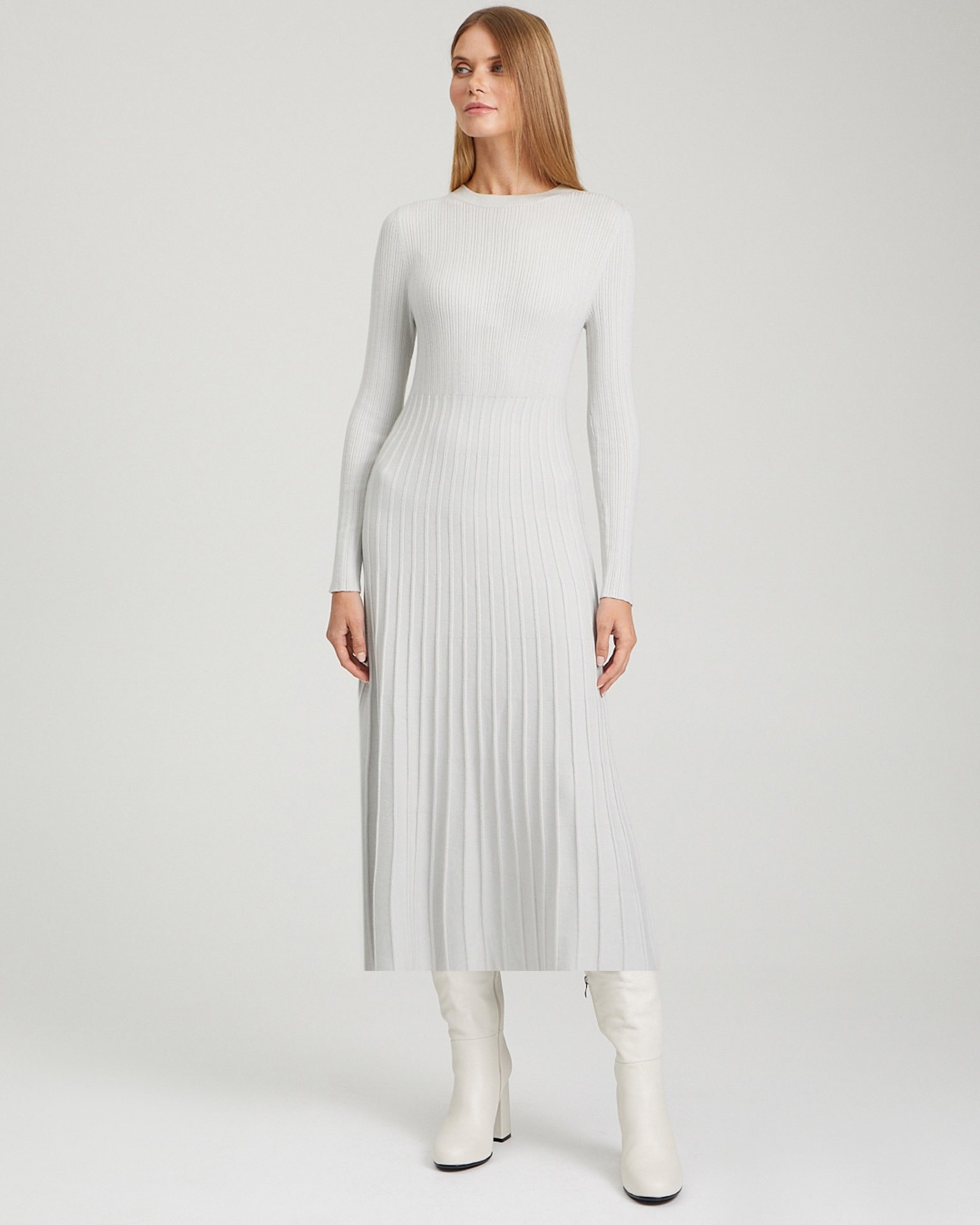 Knit midi dress, Grey — photo 5