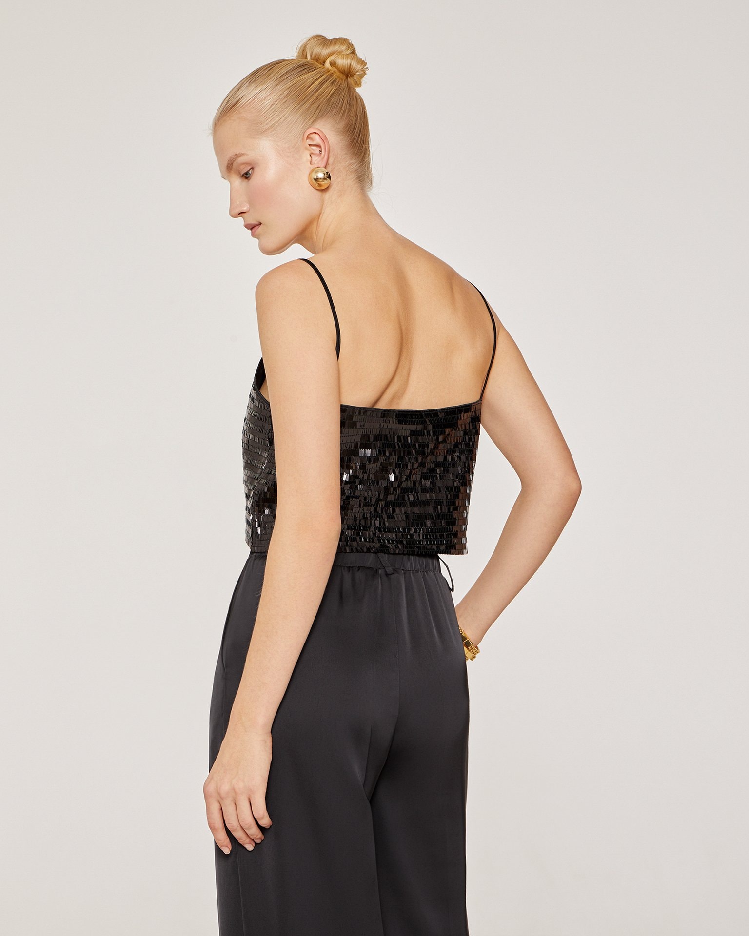 Strappy top in black, Black — photo 4