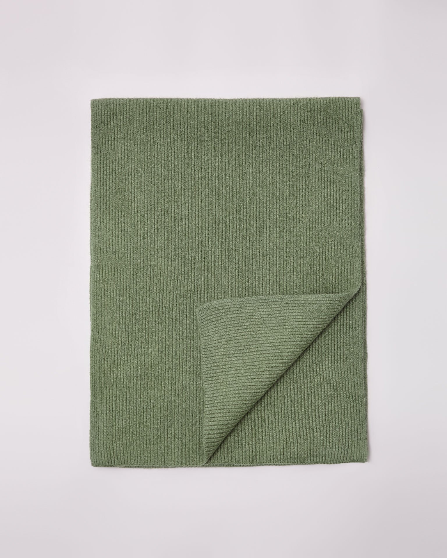 Ribbed Scarf, Light Green