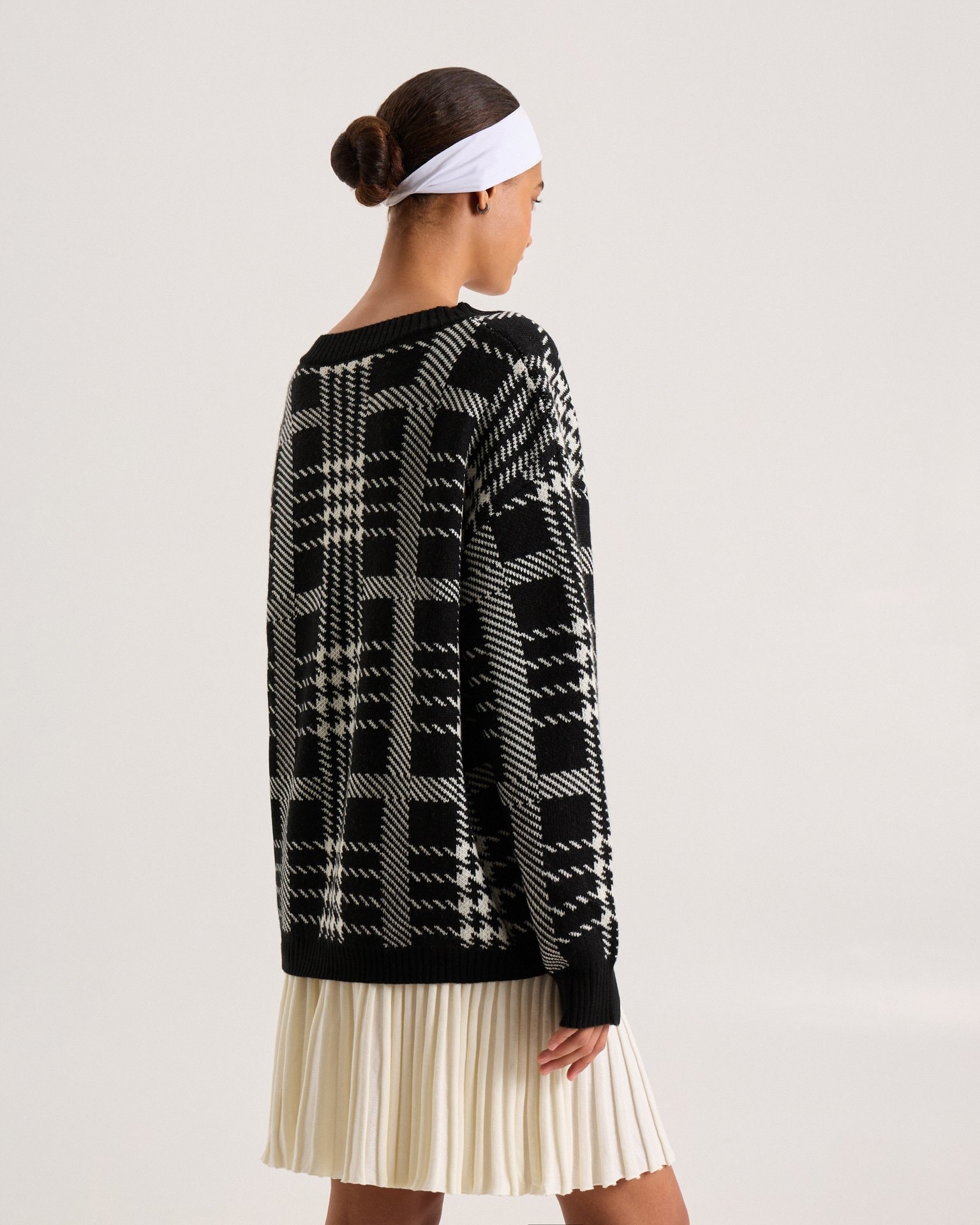 Checked jumper, Black — photo 8