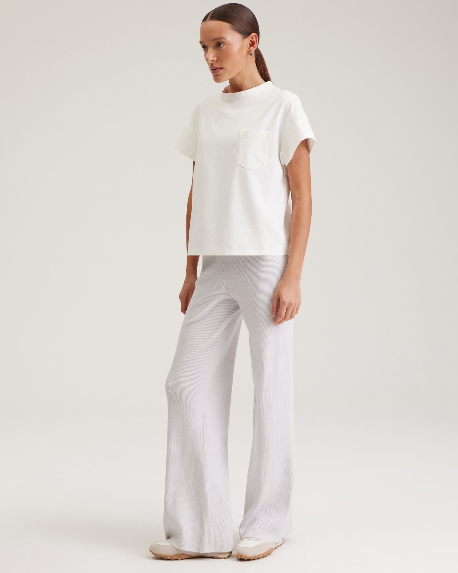 T-shirt with a Patch Pocket, Milk — photo 2