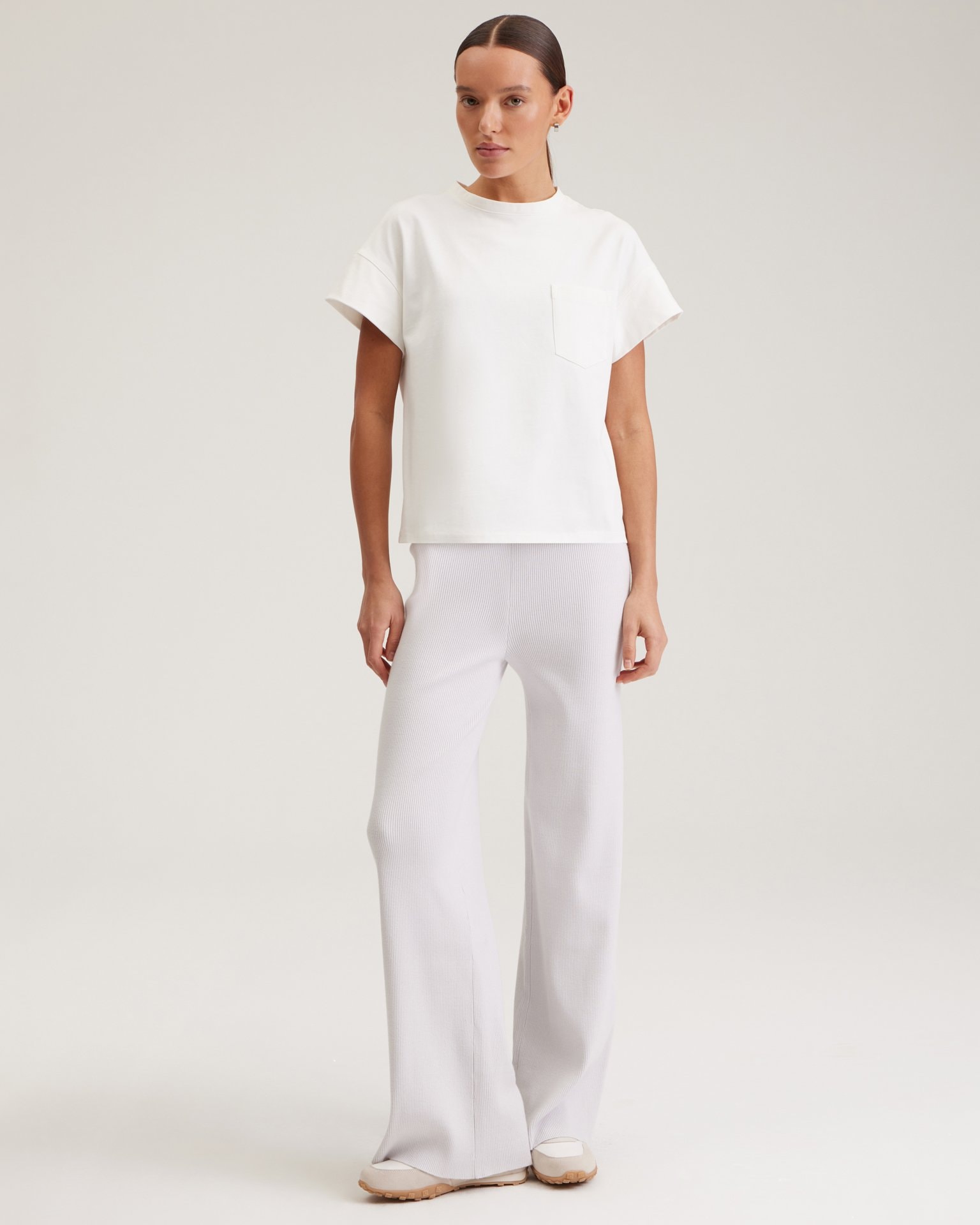 T-shirt with a Patch Pocket, Milk — photo 3