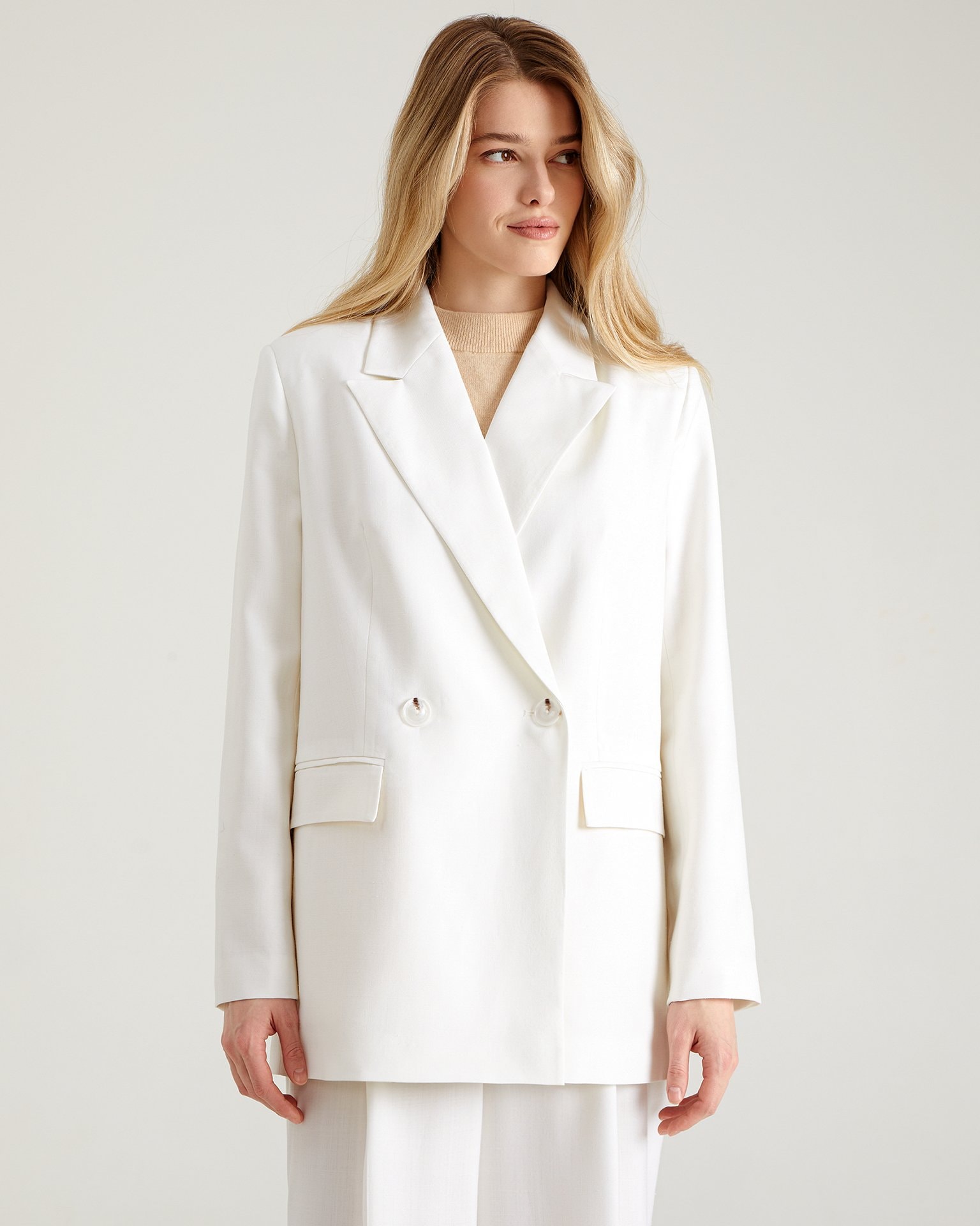 Oversized jacket, Milky — photo 2