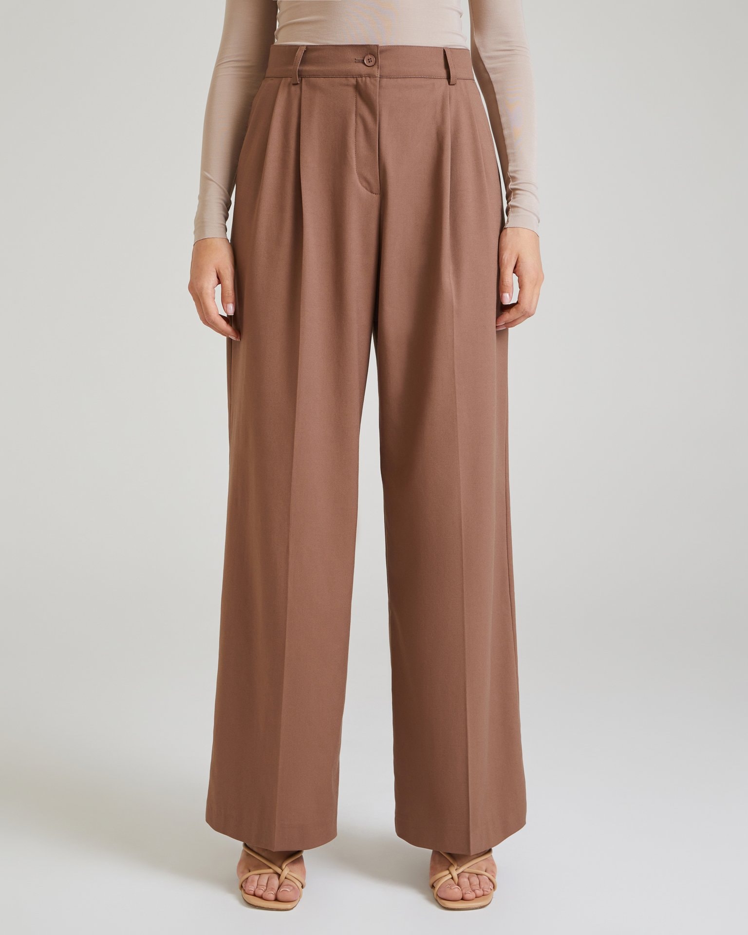 Palazzo trousers, Cappuccino — photo 4