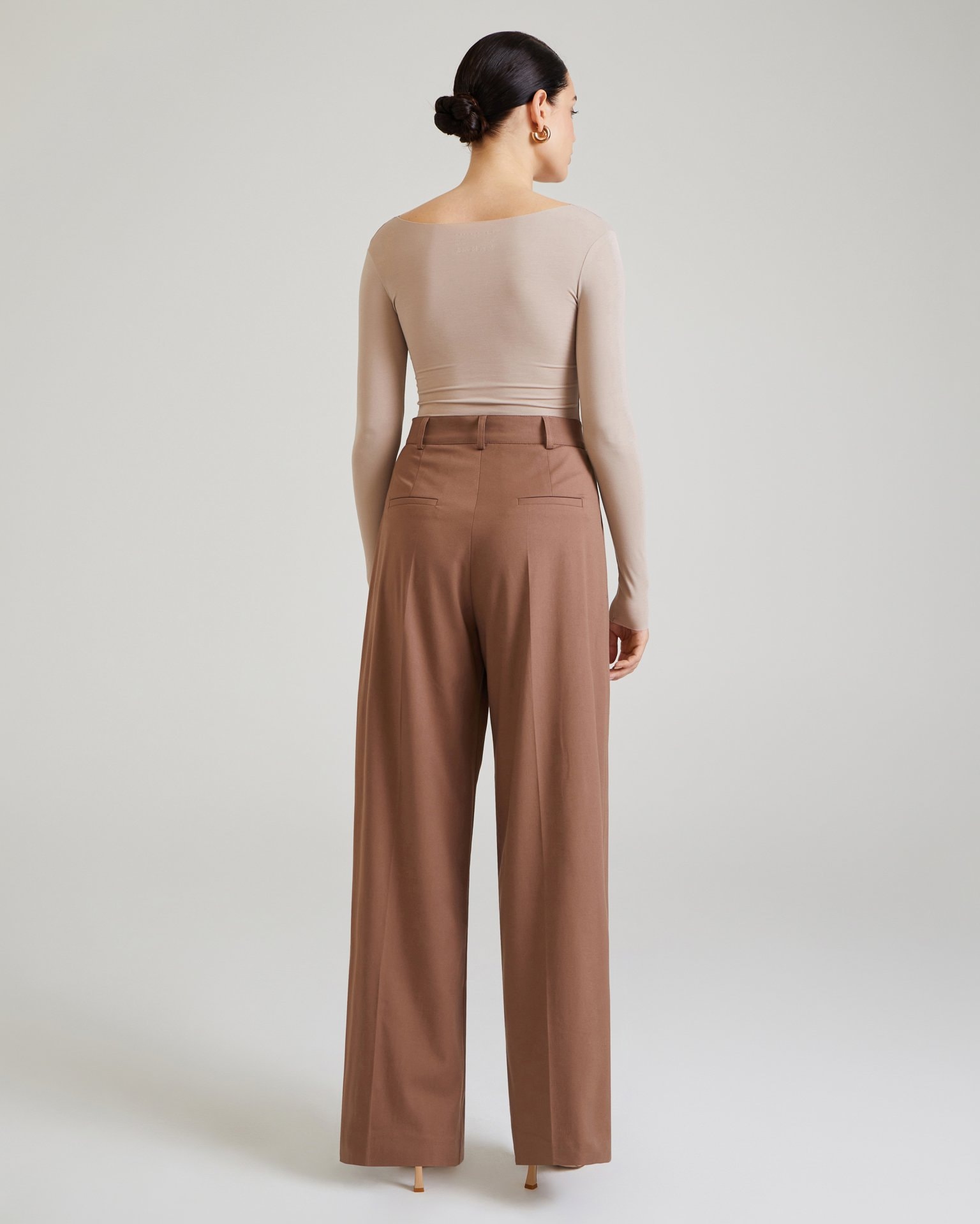 Palazzo trousers, Cappuccino — photo 3