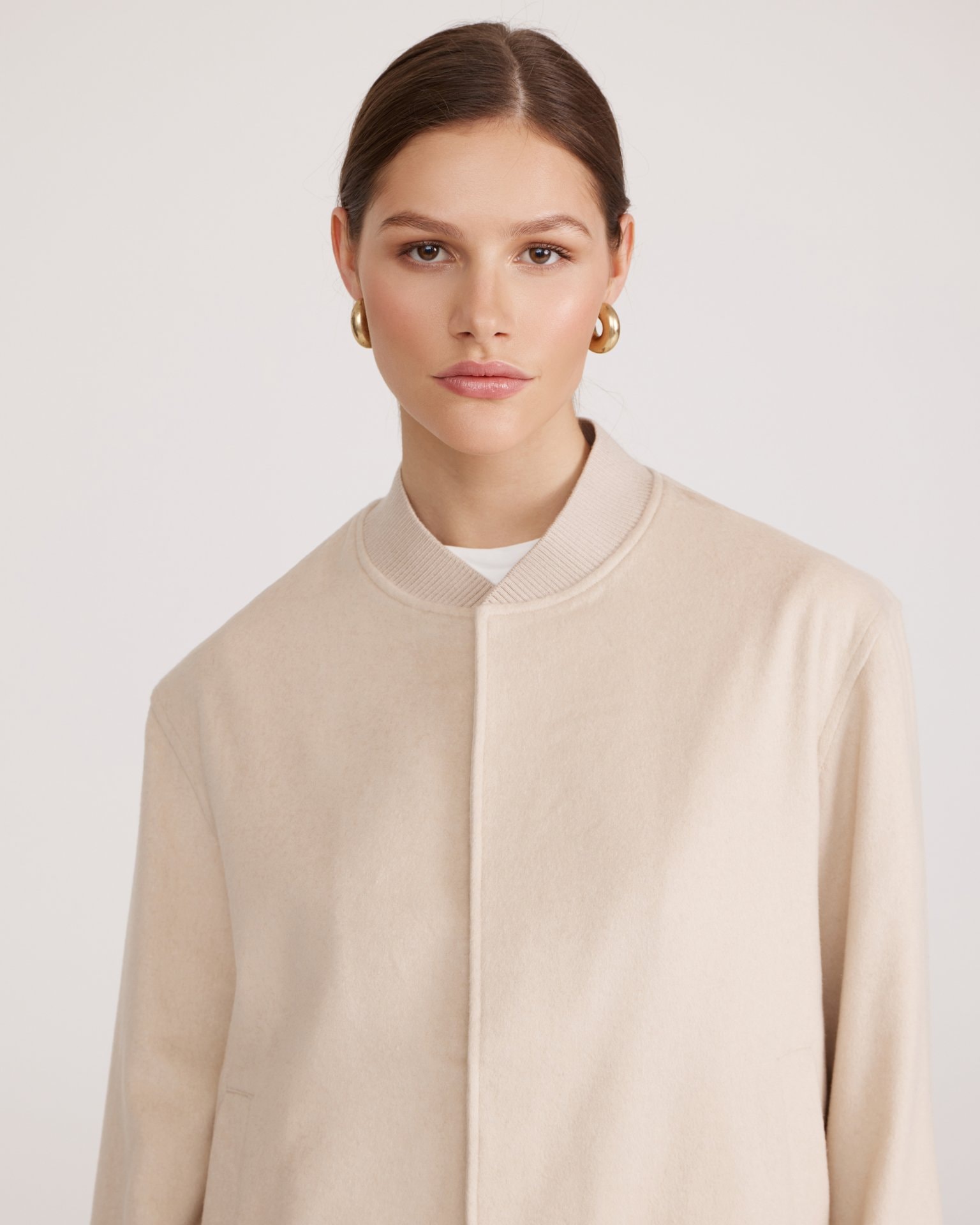 Wool bomber jacket, Beige — photo 8