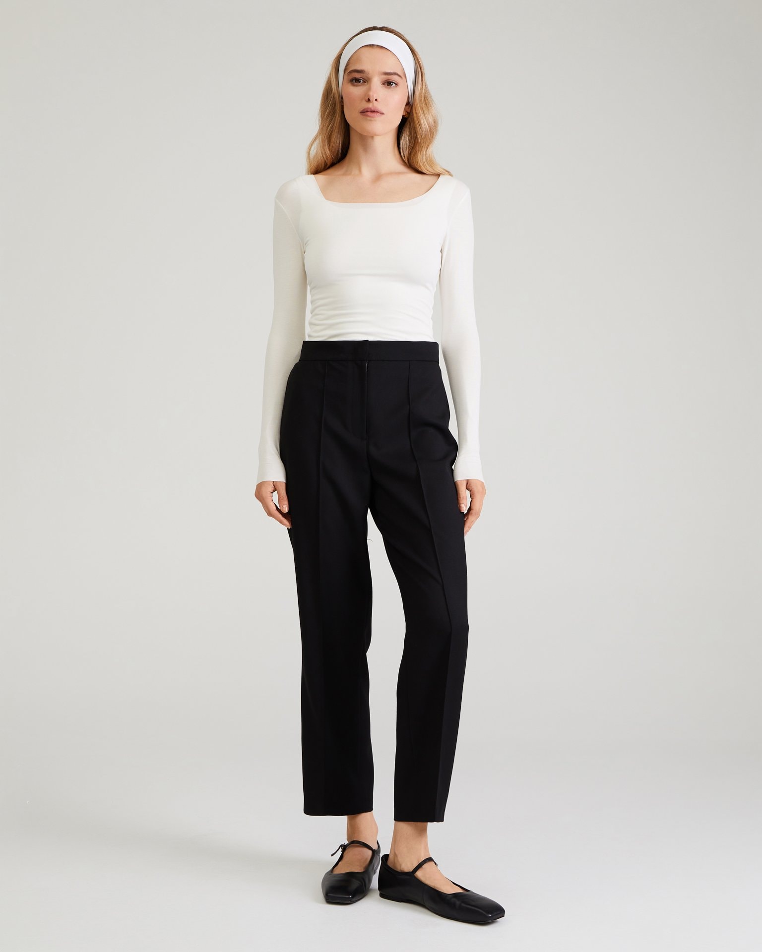 Cropped Trousers, Black — photo 2