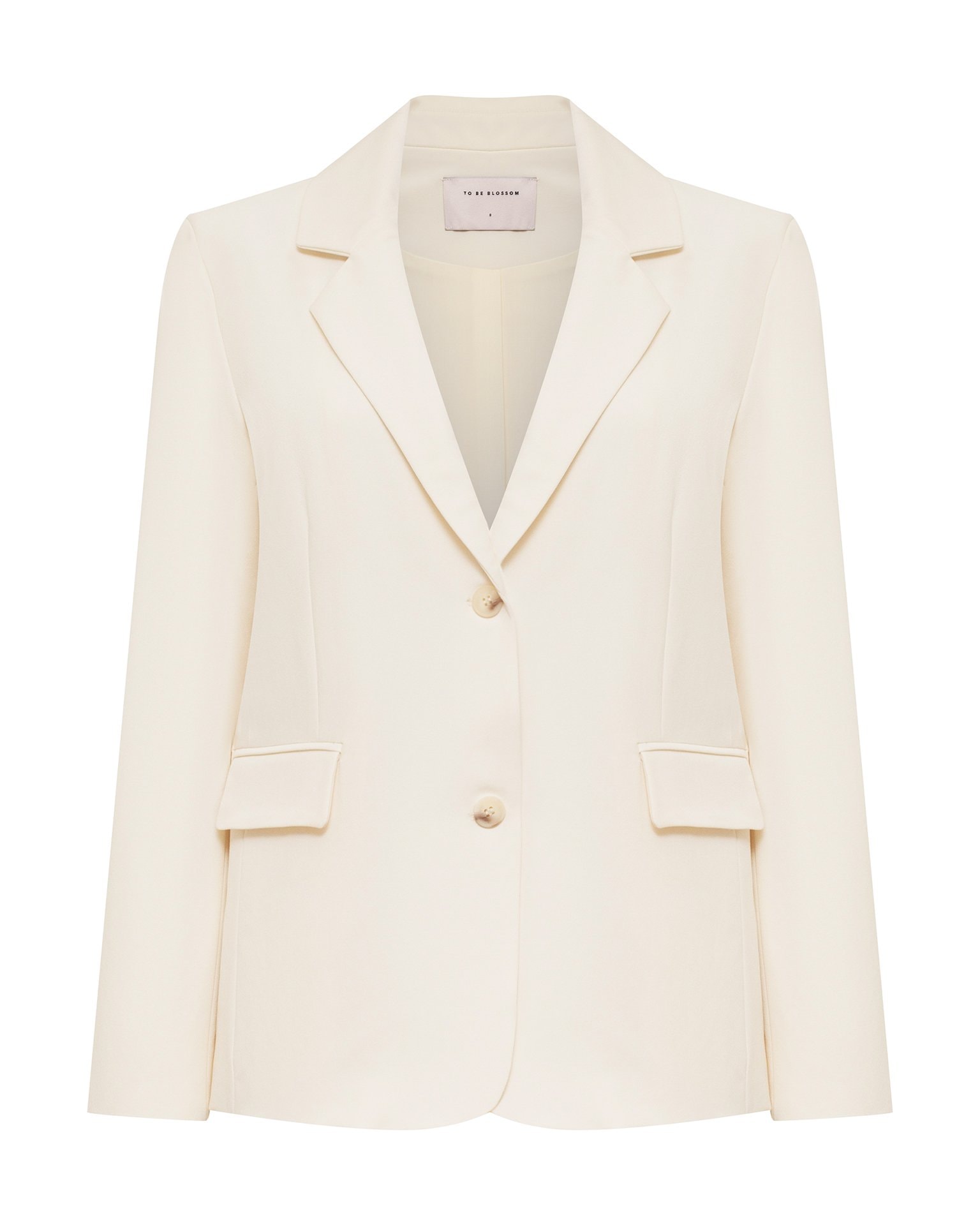 Straight-cut jacket in milky color, Milk — photo 9