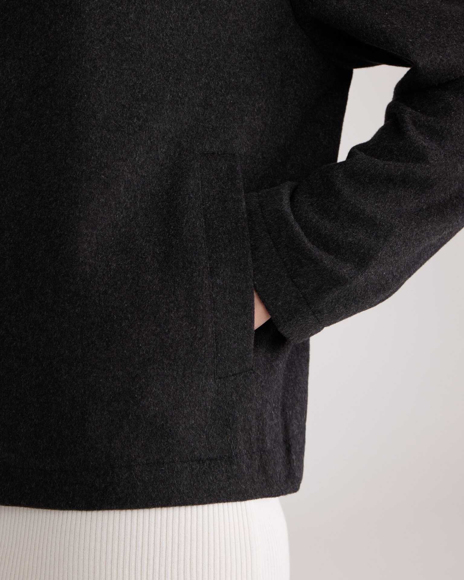Dark grey wool bomber, Dark Grey — photo 8