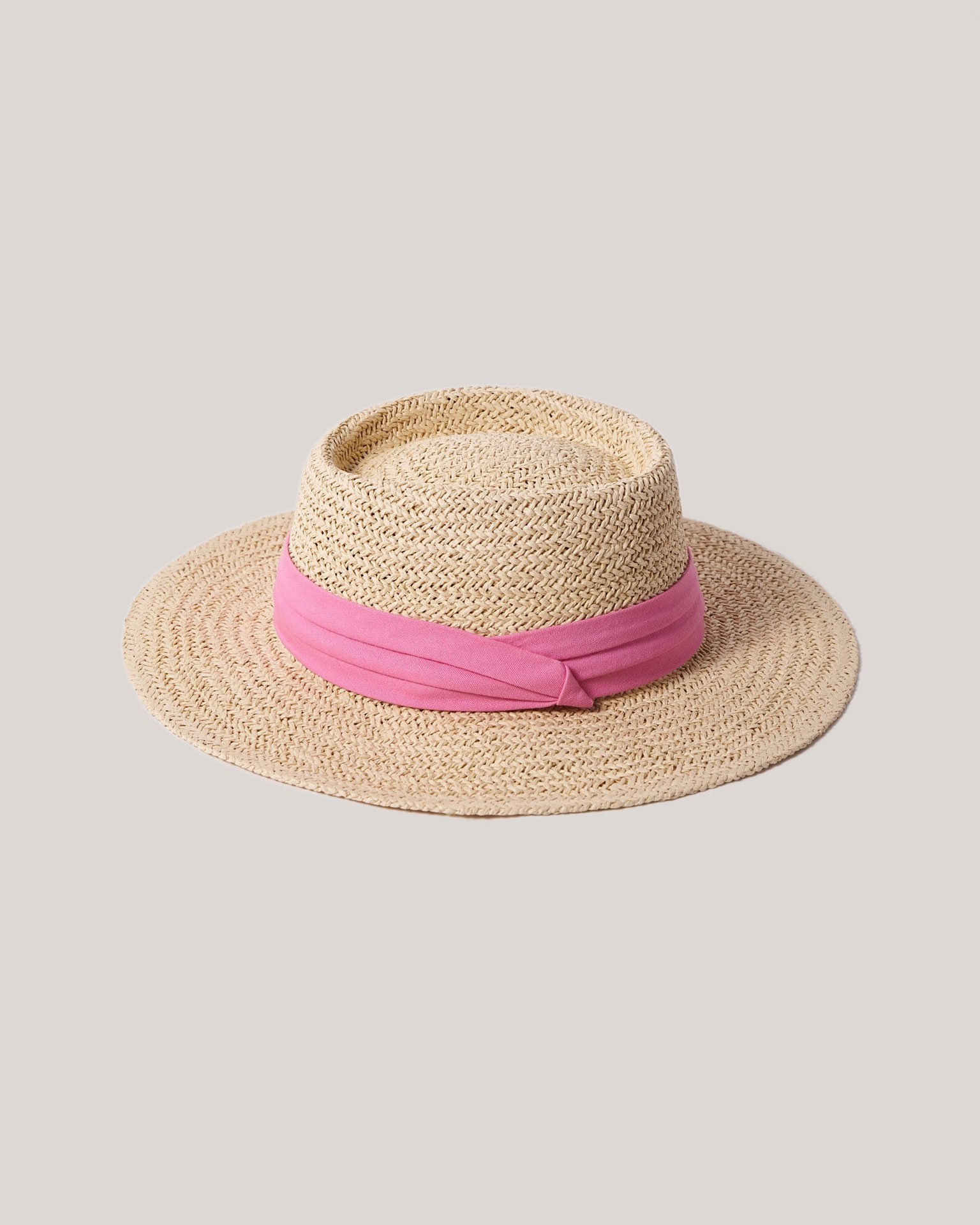 Light straw hat, Pink