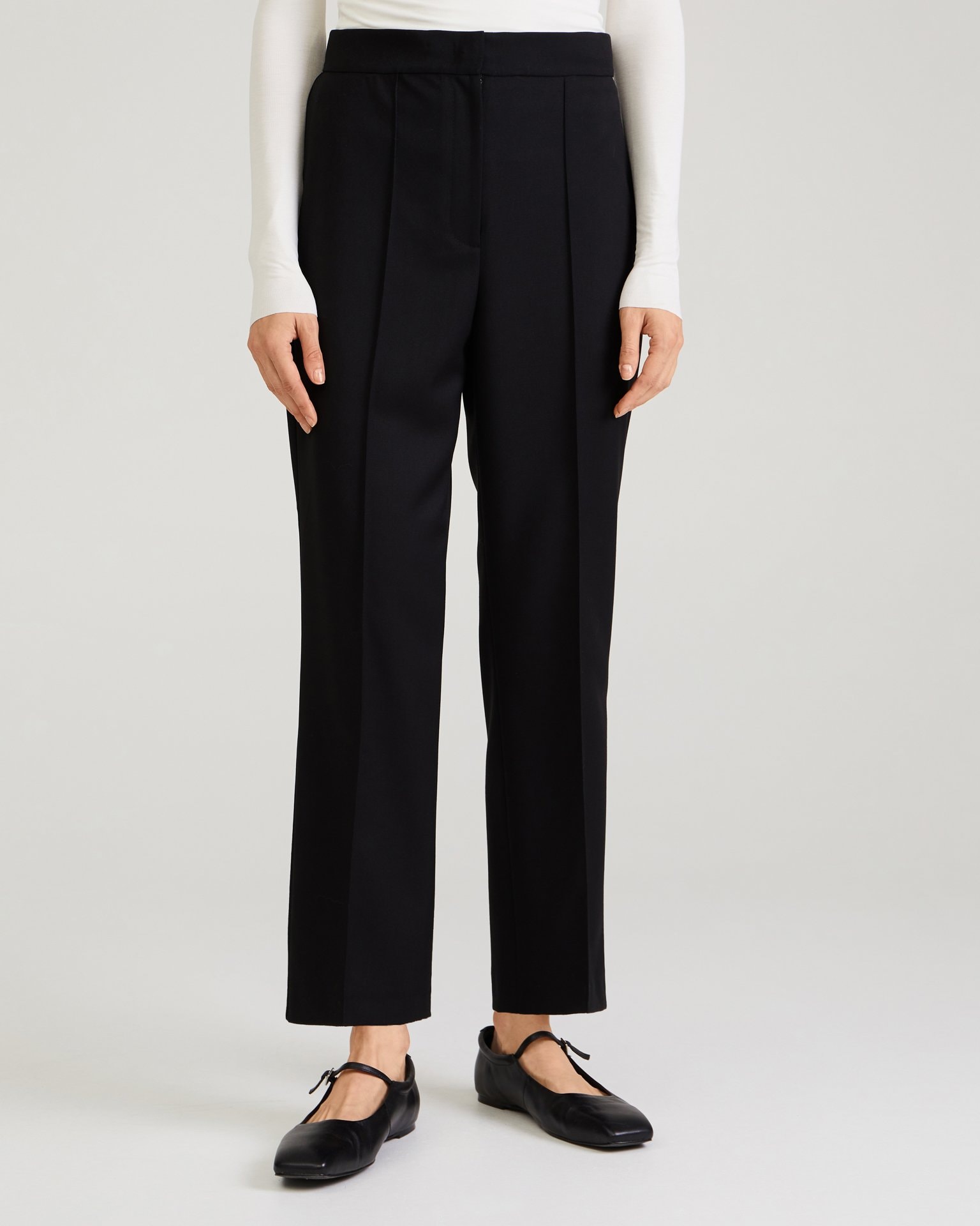 Cropped Trousers, Black — photo 6