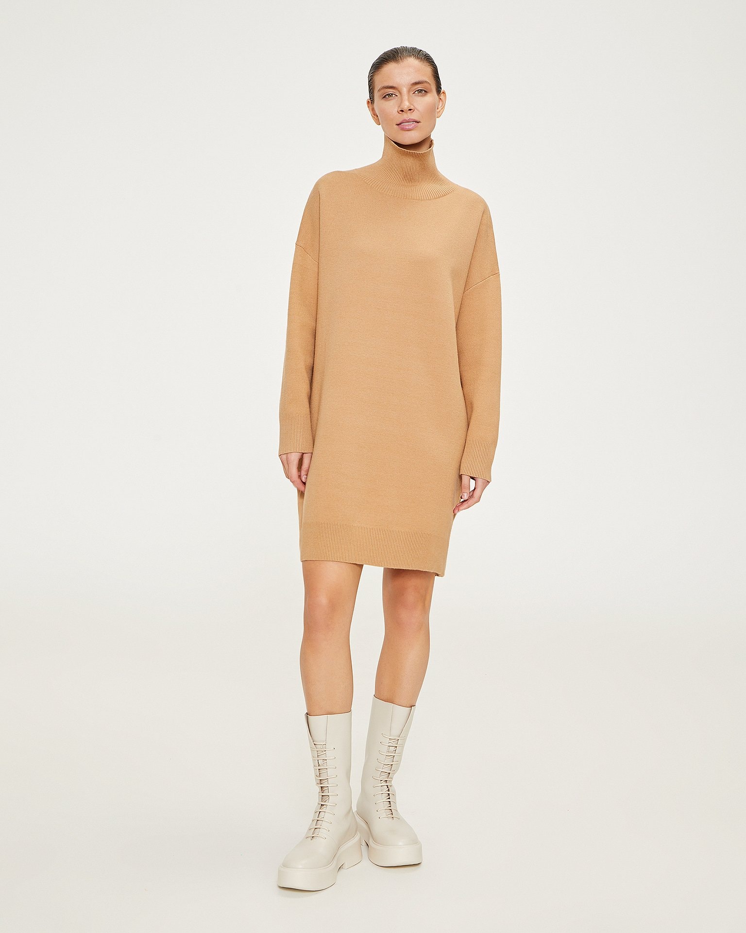 Cocoon Dress, Brown — photo 2
