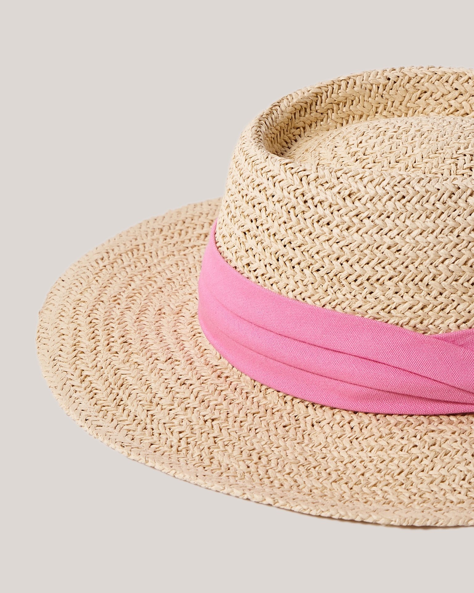 Light straw hat, Pink — photo 2