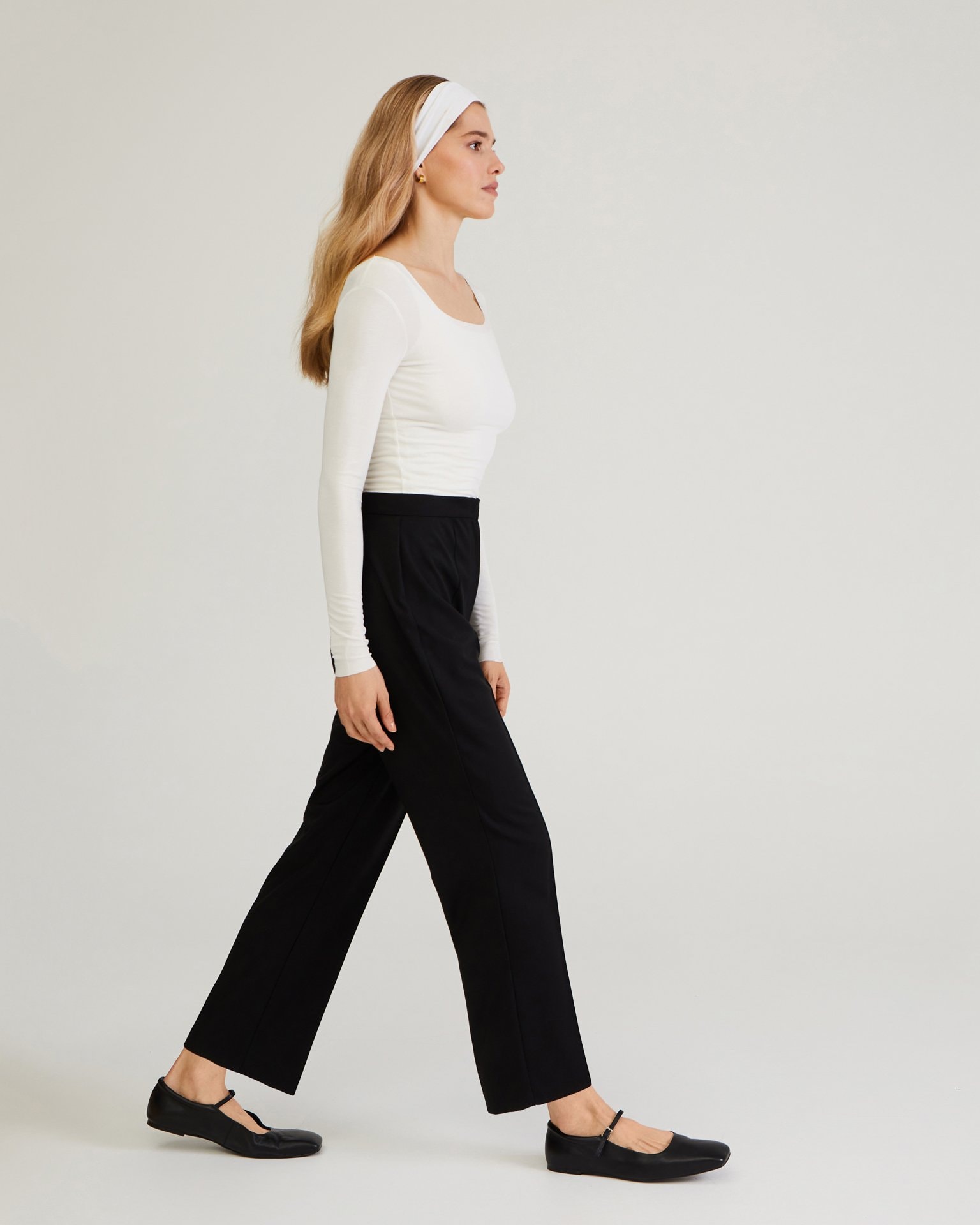 Cropped Trousers, Black — photo 4