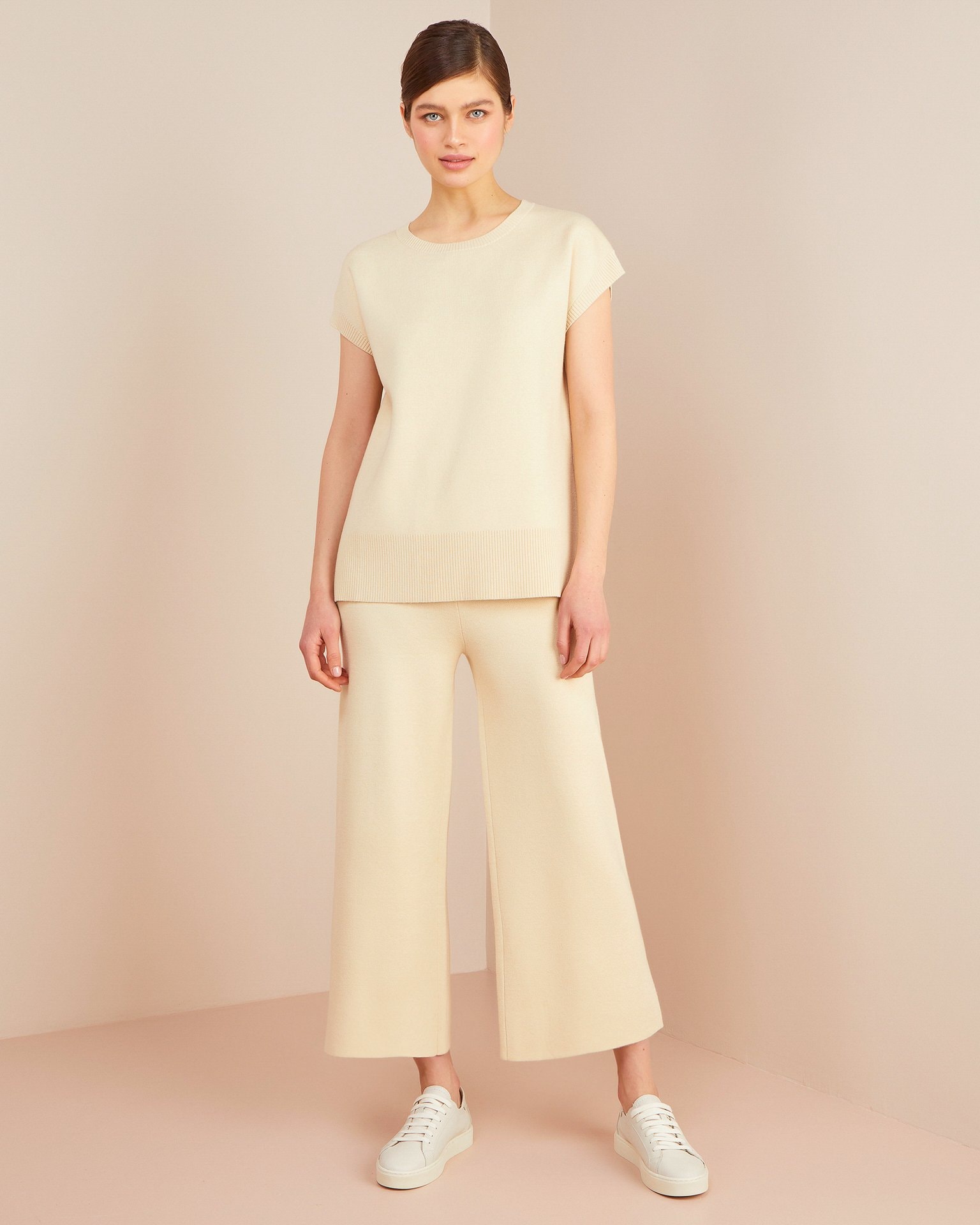 Suit with culottes, Light Beige — photo 2