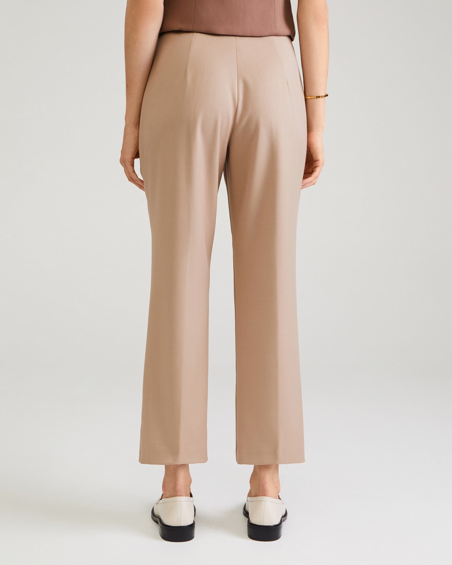 Cropped trousers in beige, Beige — photo 9