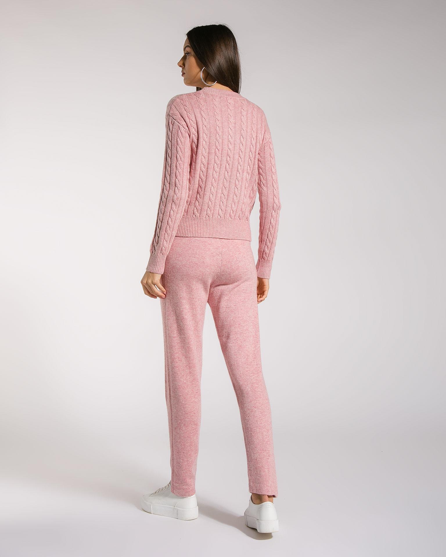 Trouser suit in a delicate pink cashmere and wool blend, Pink — photo 5