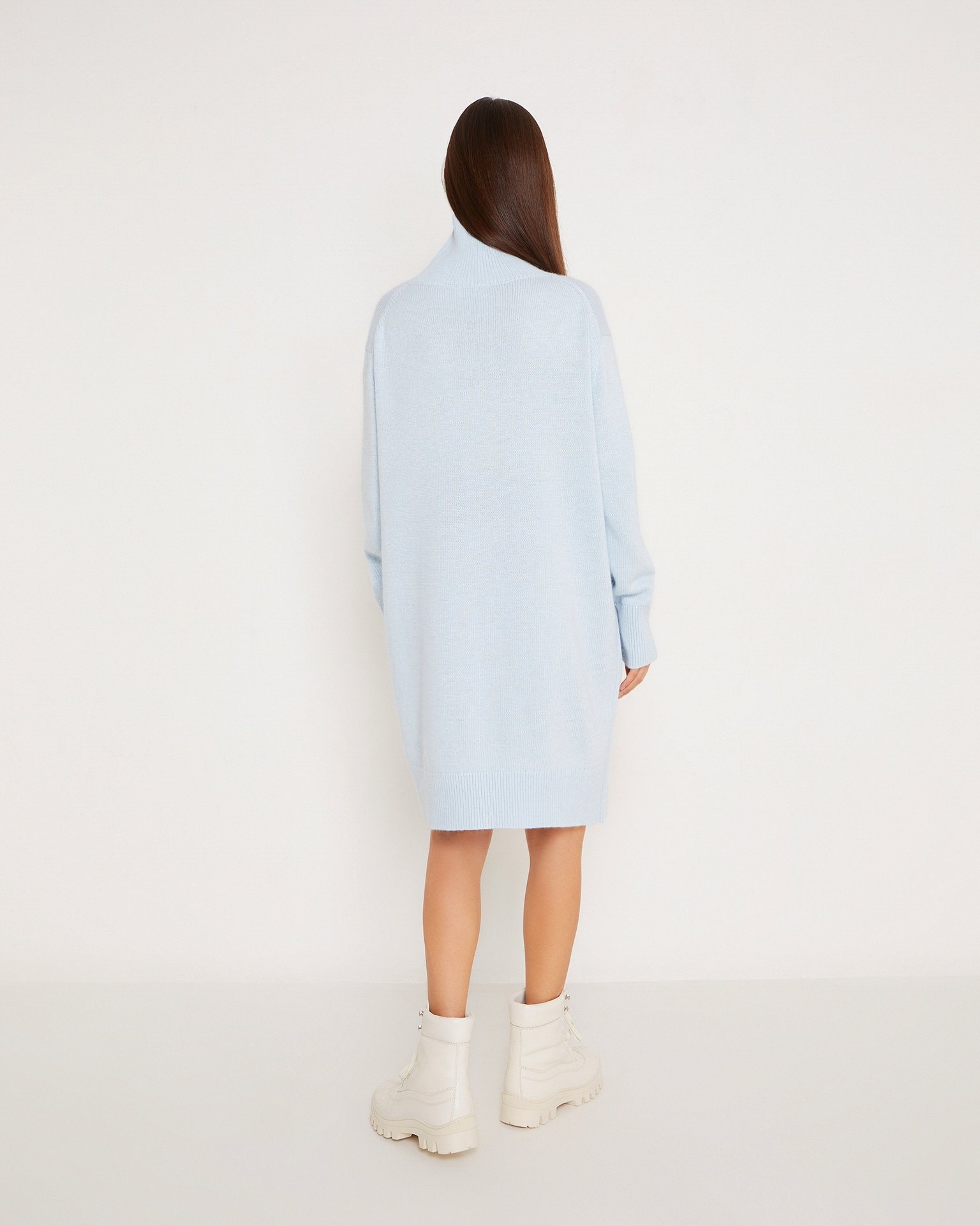 Dense Knit Dress, Blue — photo 3