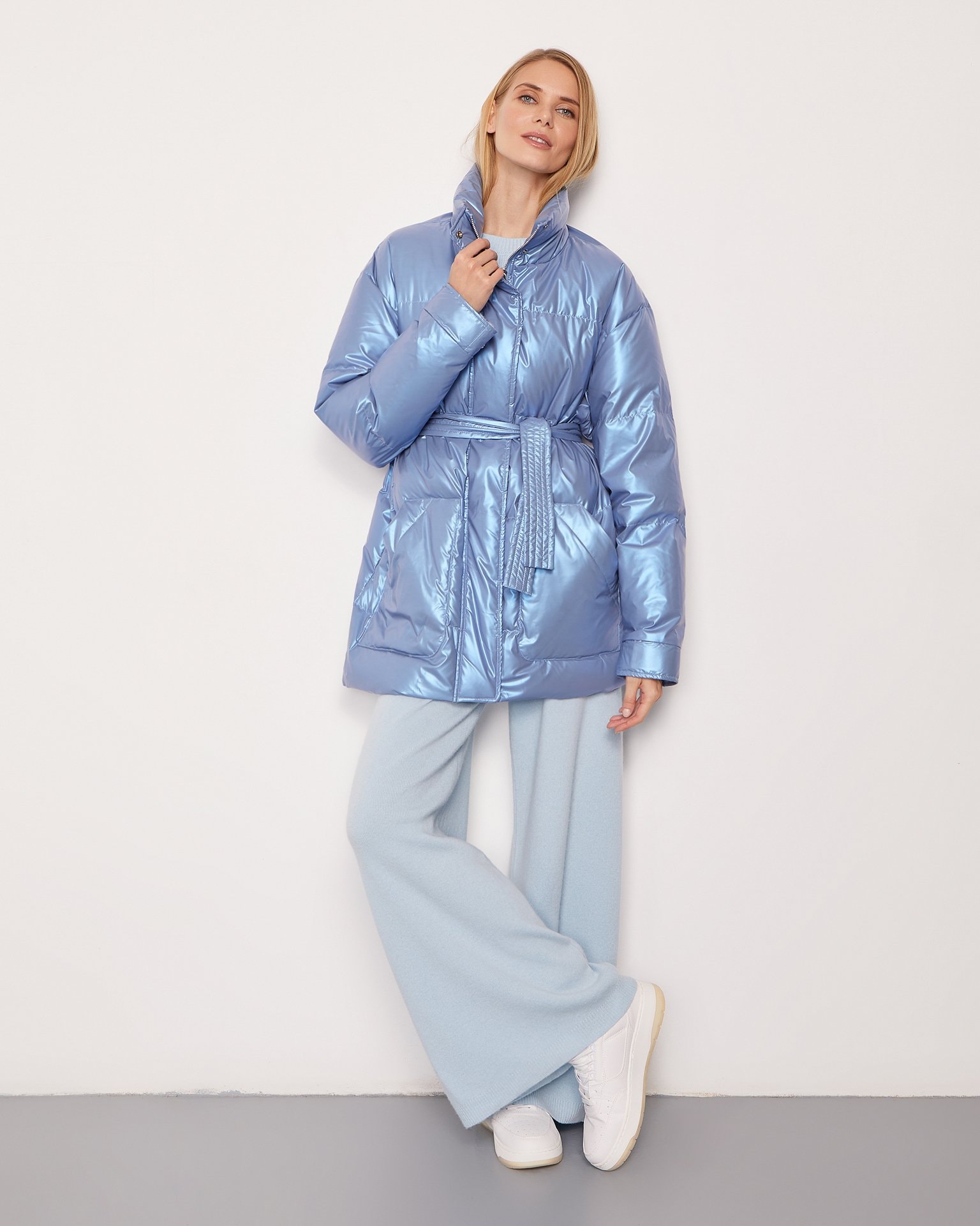 Ice-coloured puffer jacket, Sky Blue