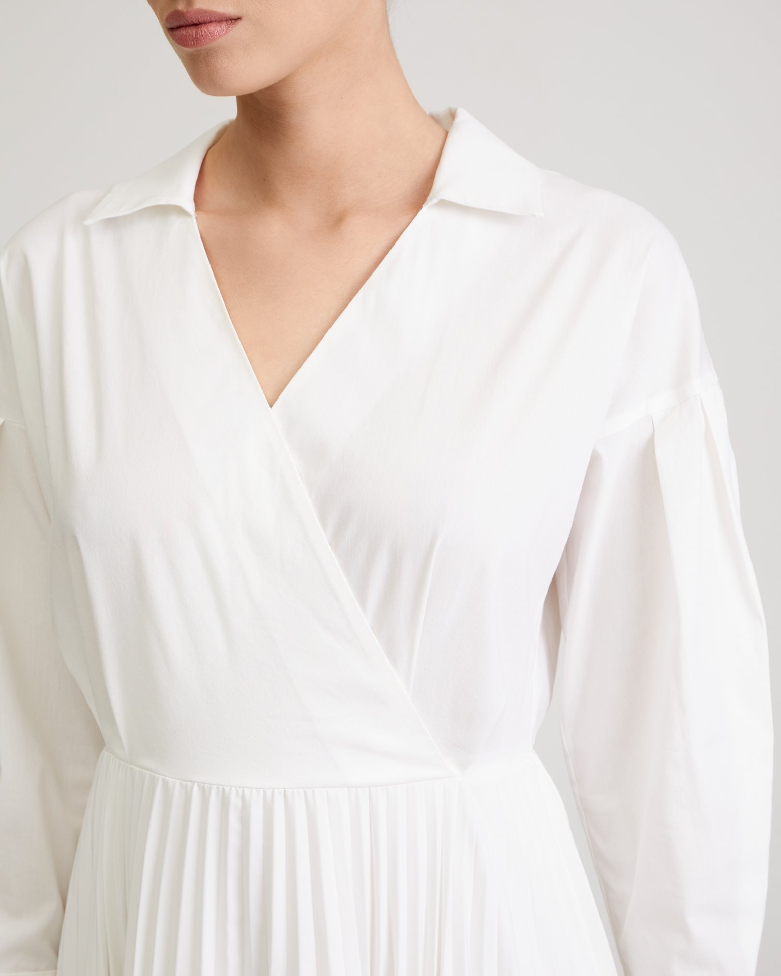 White midi dress, White — photo 6