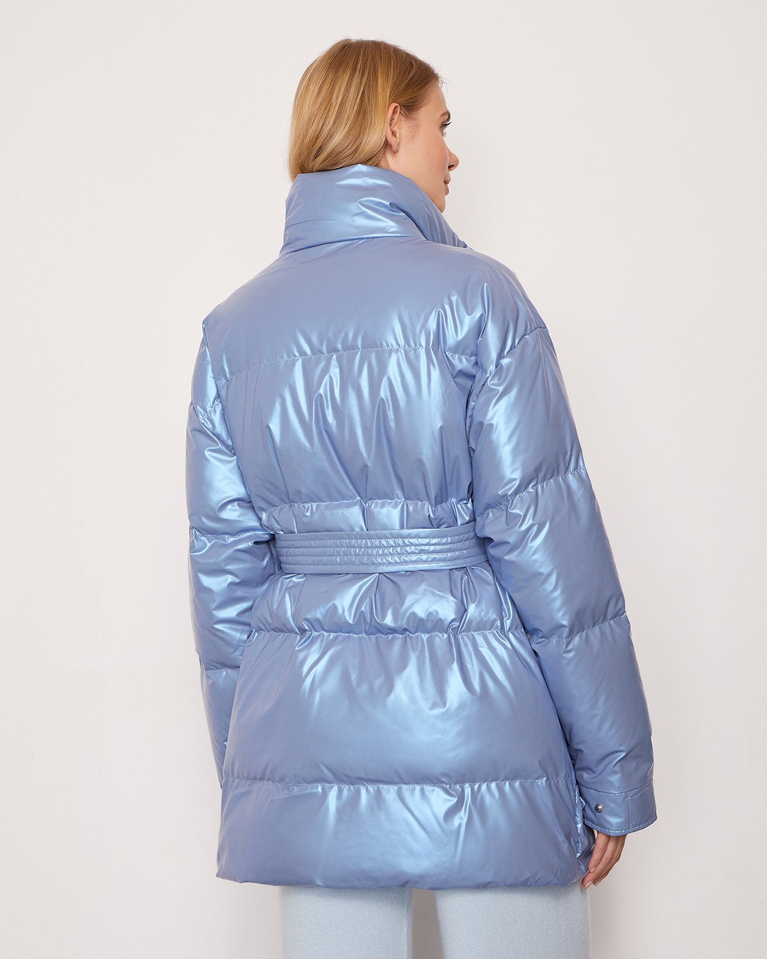 Ice-coloured puffer jacket, Sky Blue — photo 5