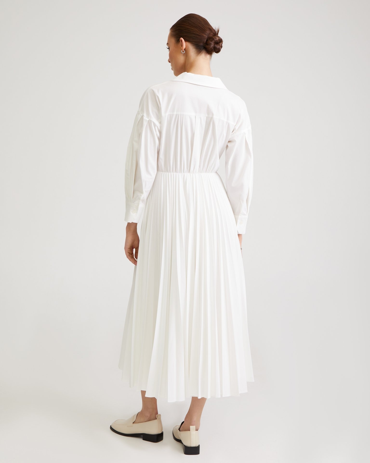 White midi dress, White — photo 4