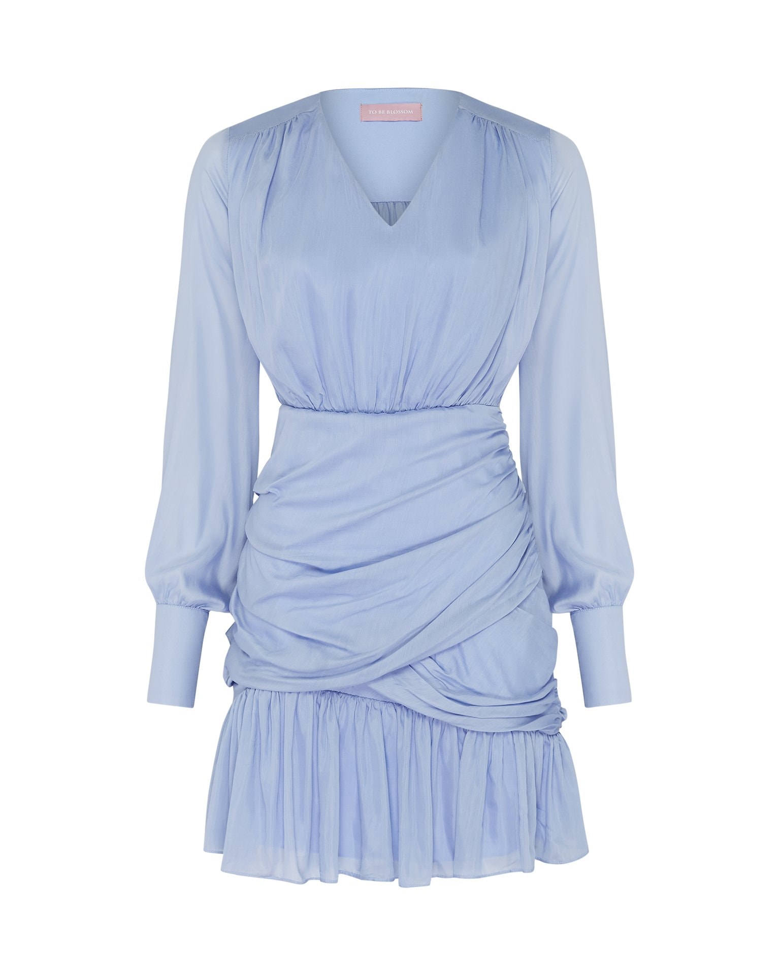 Asymmetric mini dress, Sky blue — photo 7
