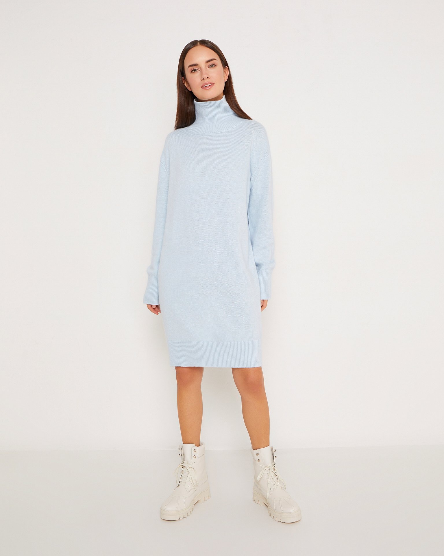 Dense Knit Dress, Blue — photo 2