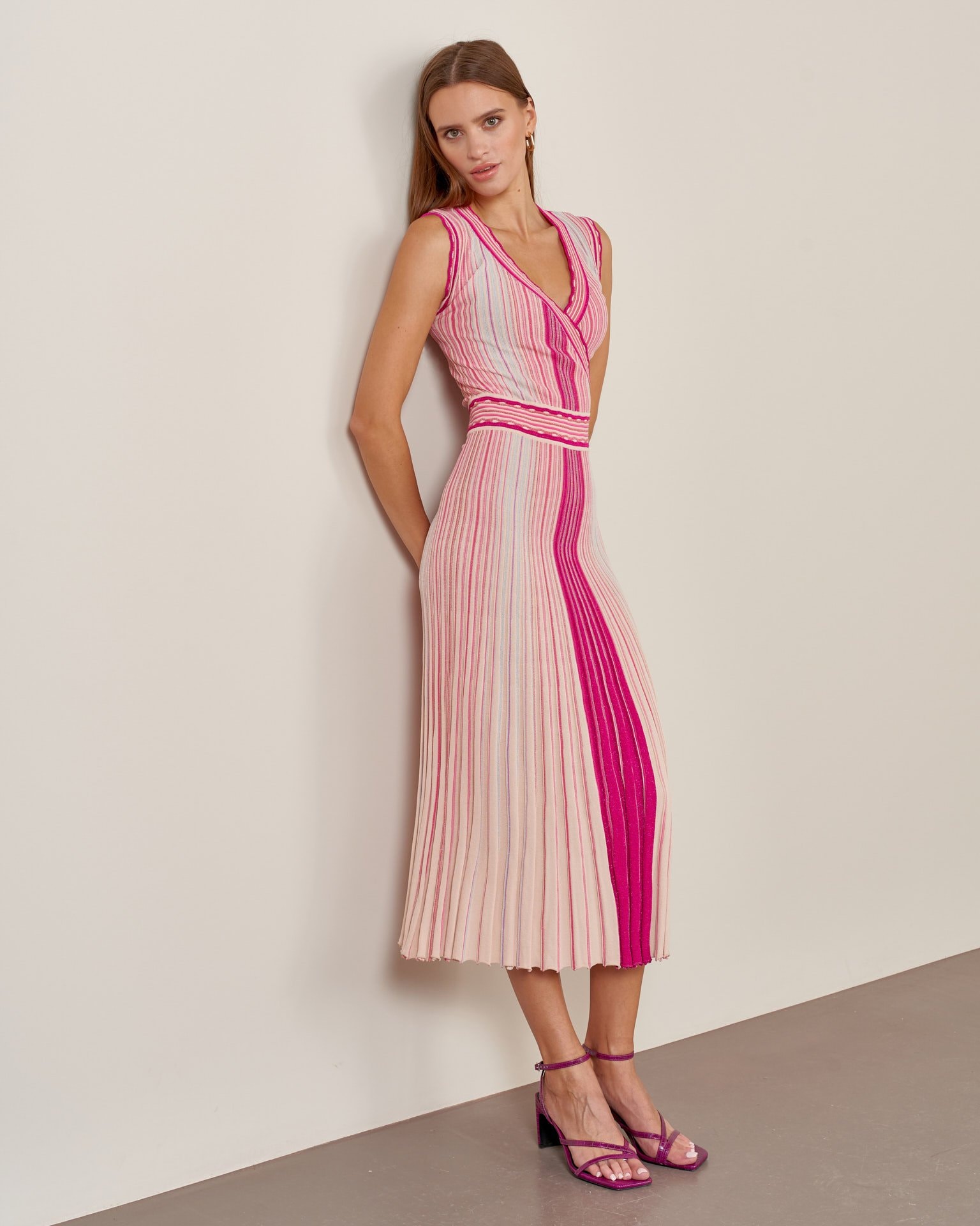 Dress with gradient dyeing, Pink