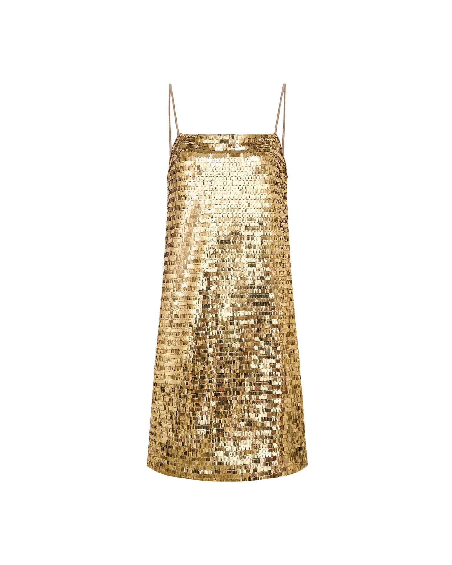 Slip dress, Golden — photo 9