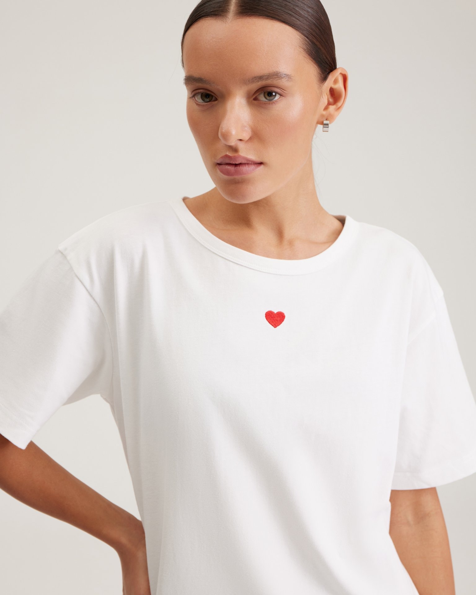 Heart t-shirt, White