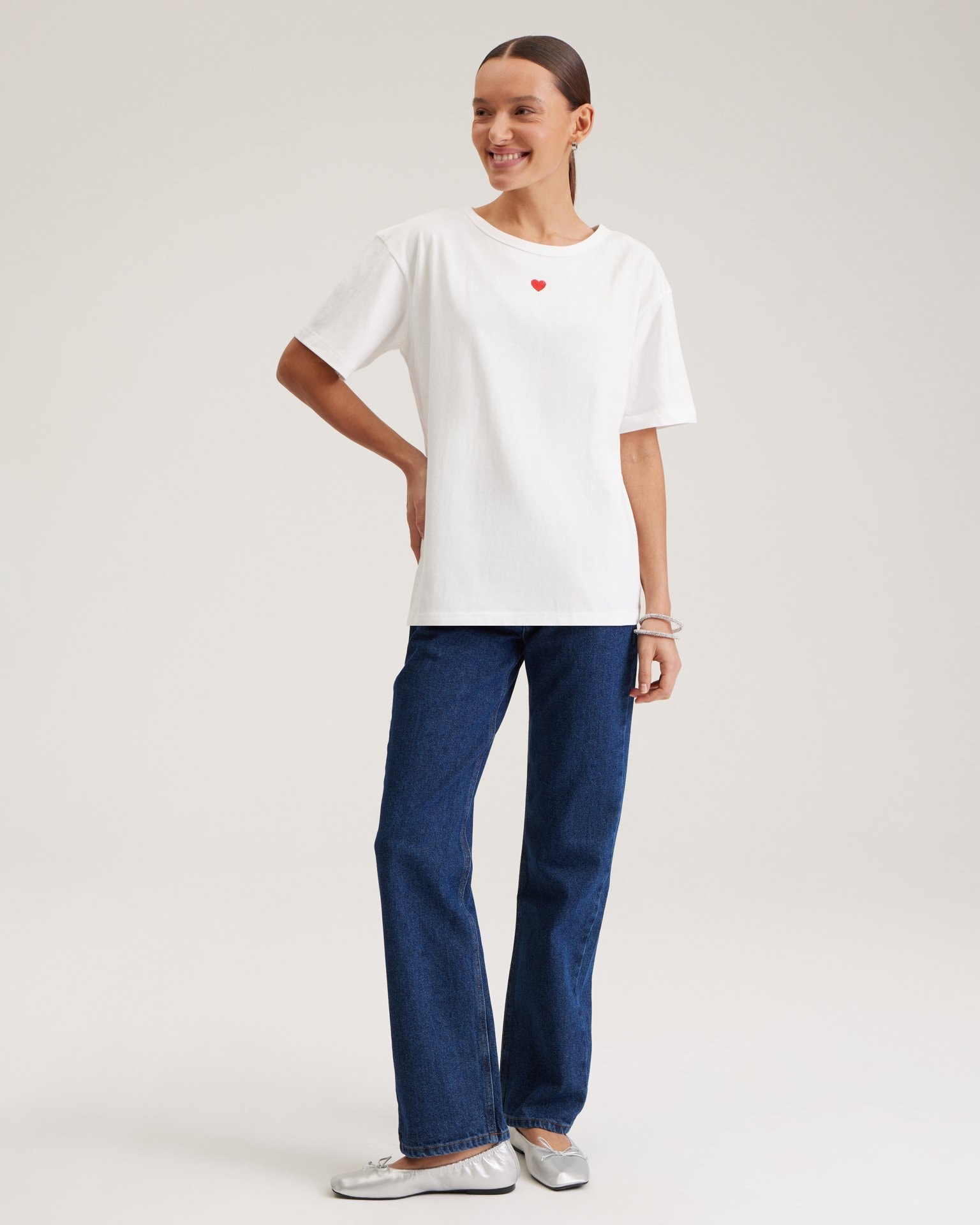 Heart t-shirt, White — photo 2