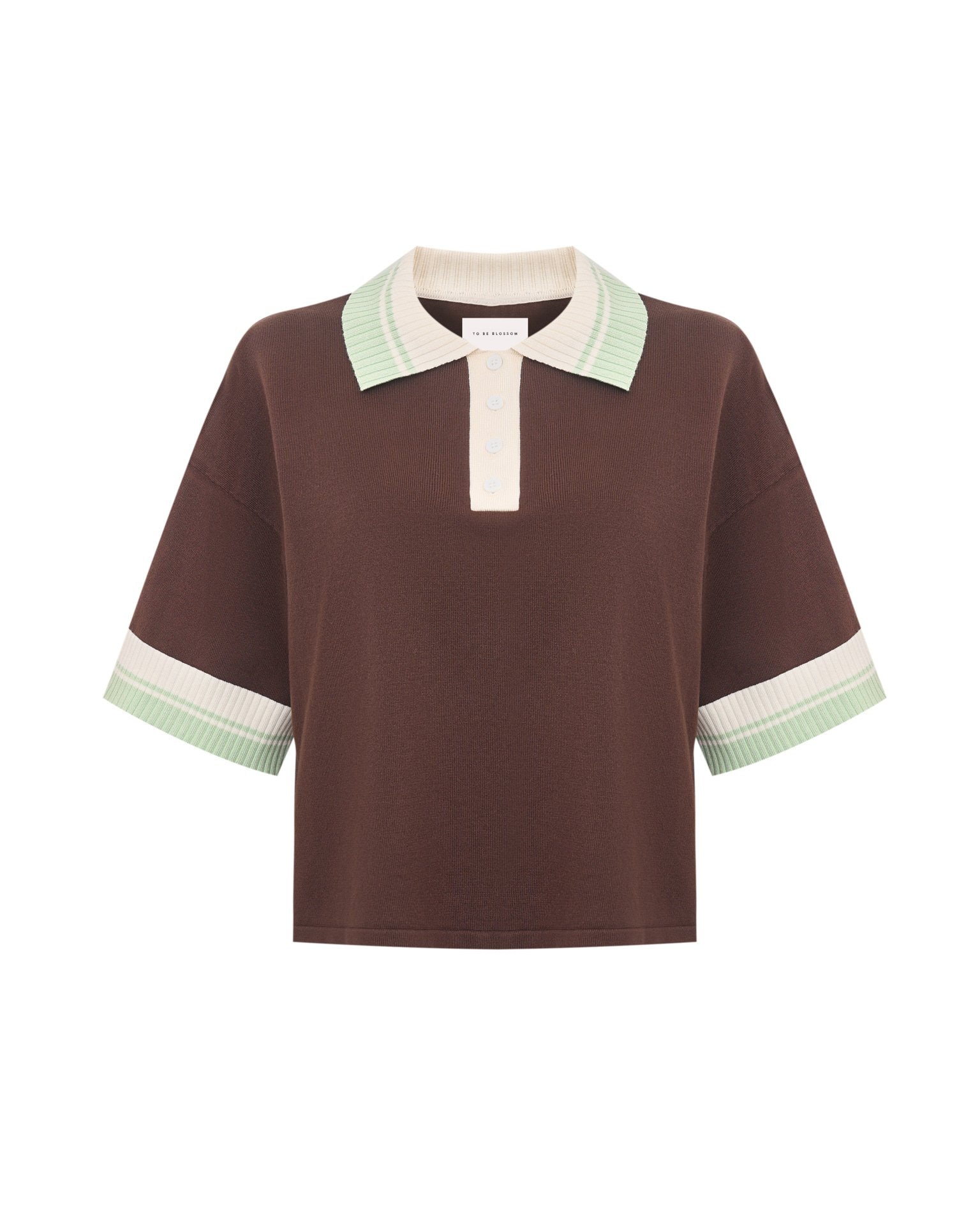 Knit polo, Brown — photo 9