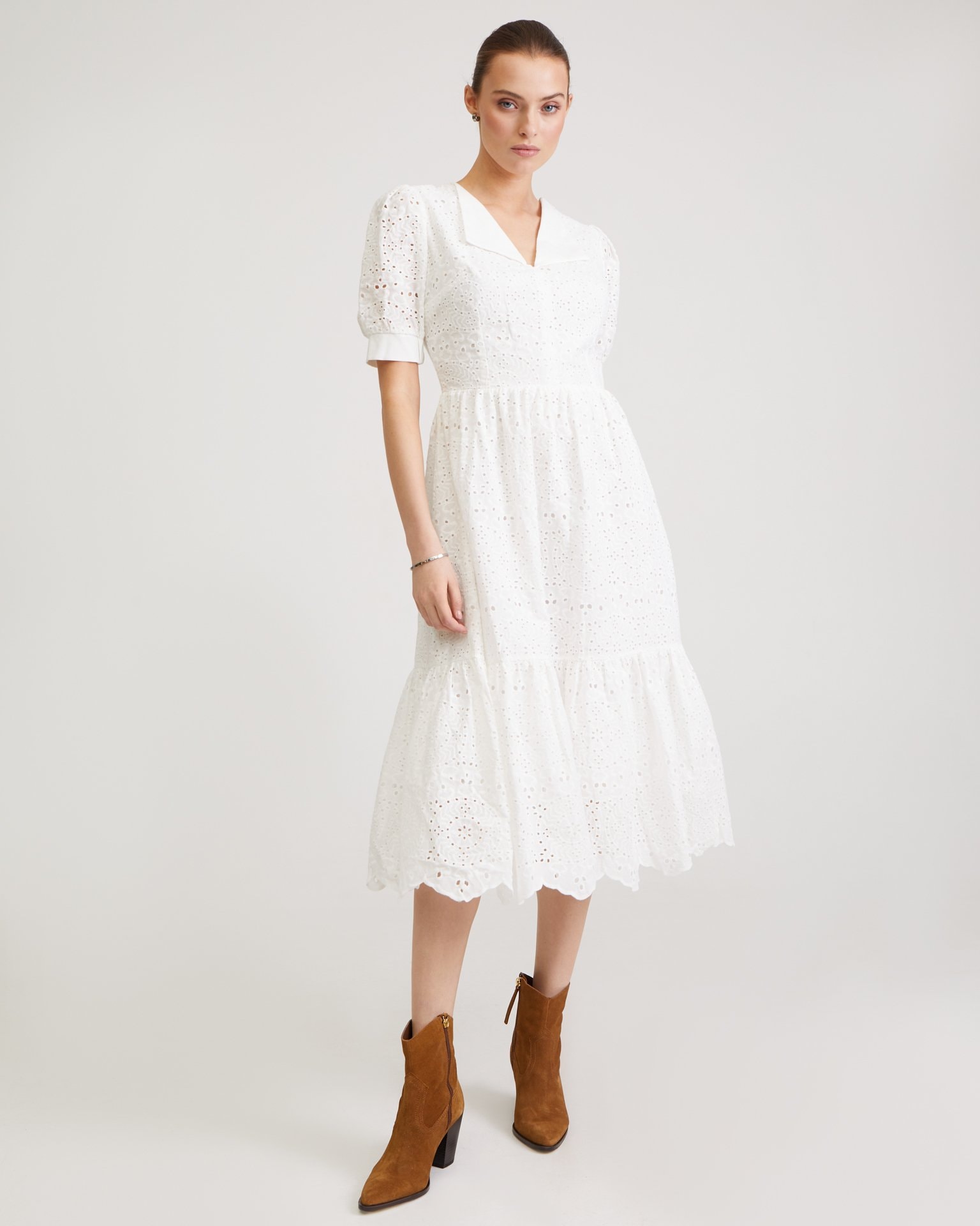 White cotton dress, White