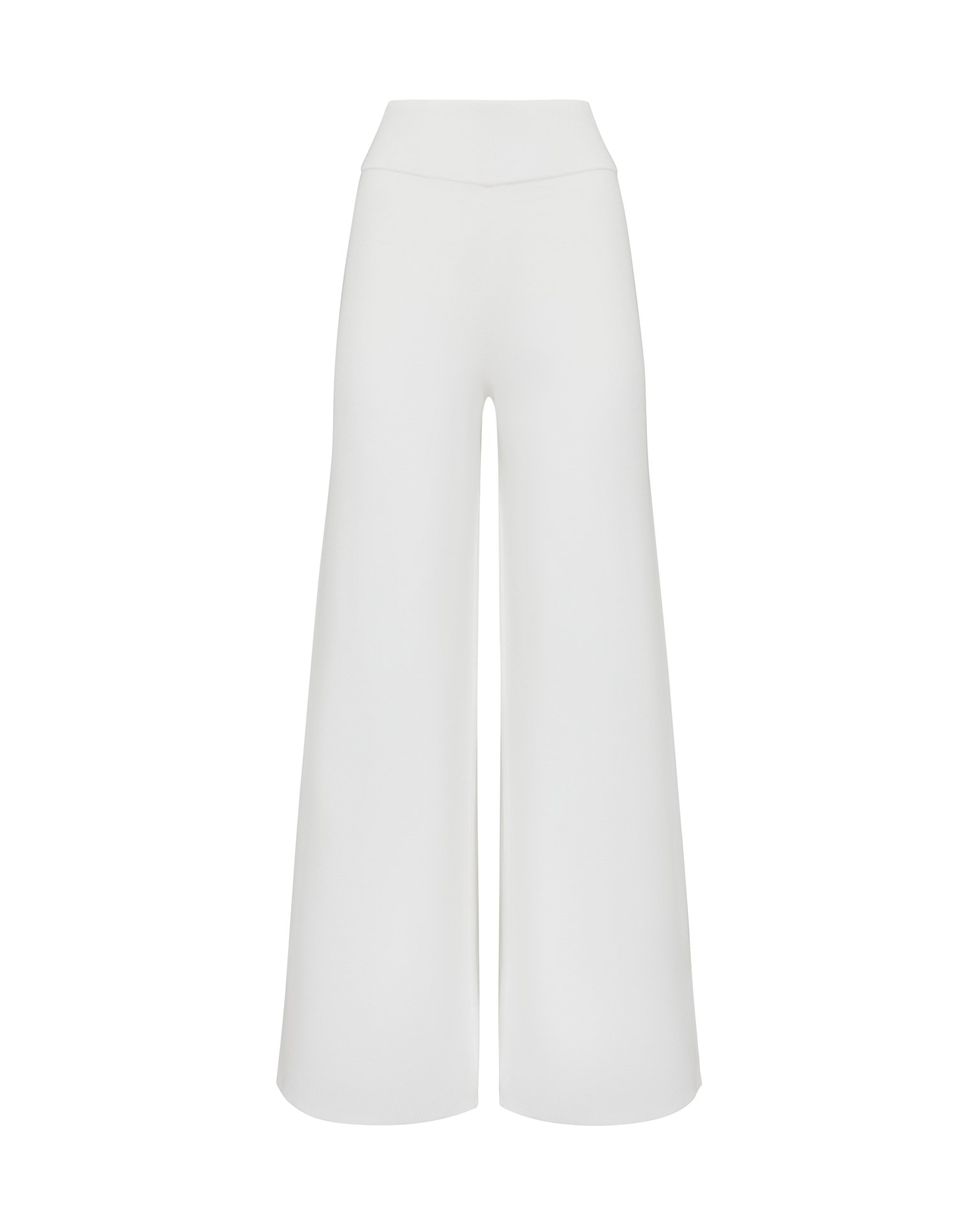 Trousers with a seamless waistband, White — photo 6