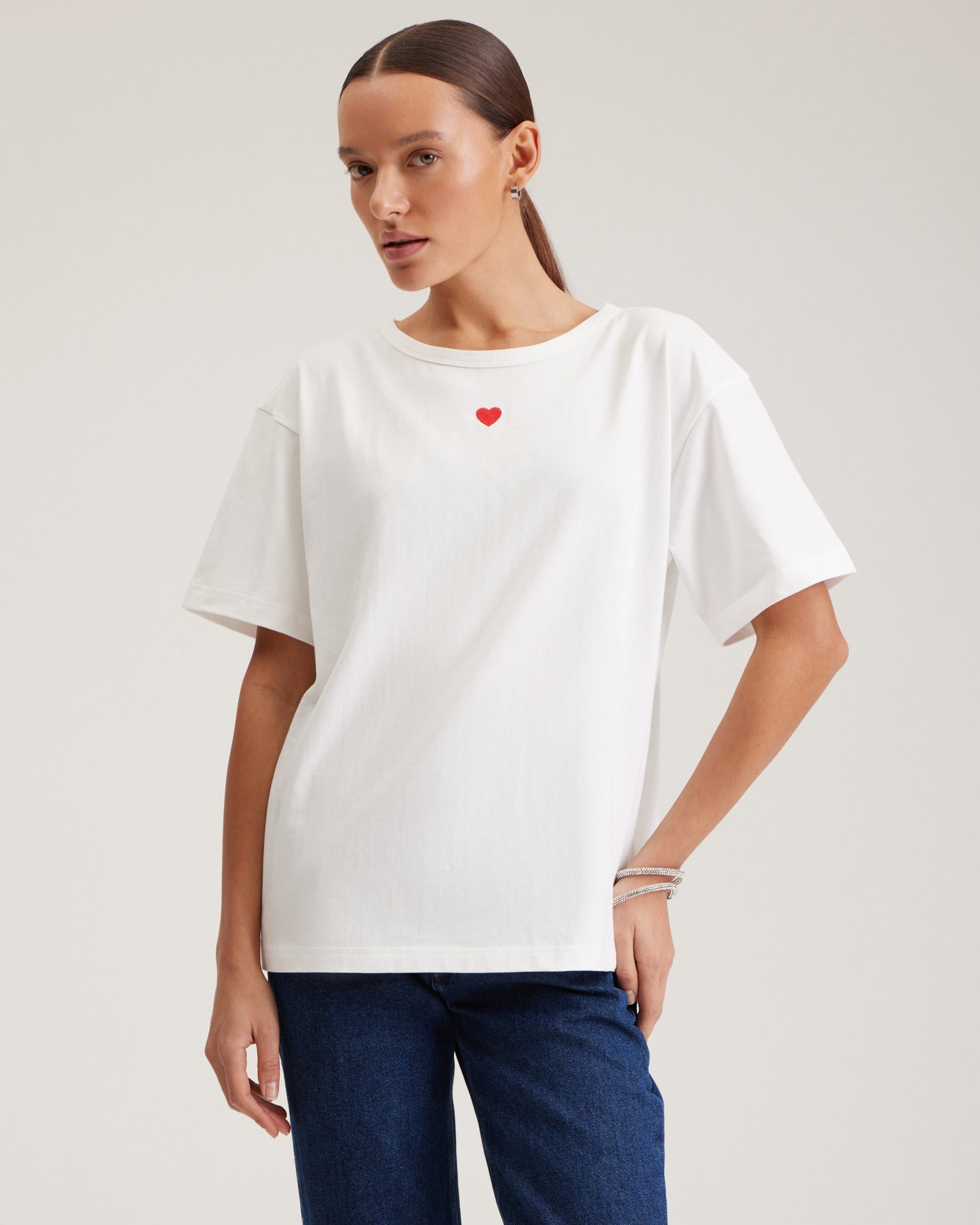 Heart t-shirt, White — photo 4