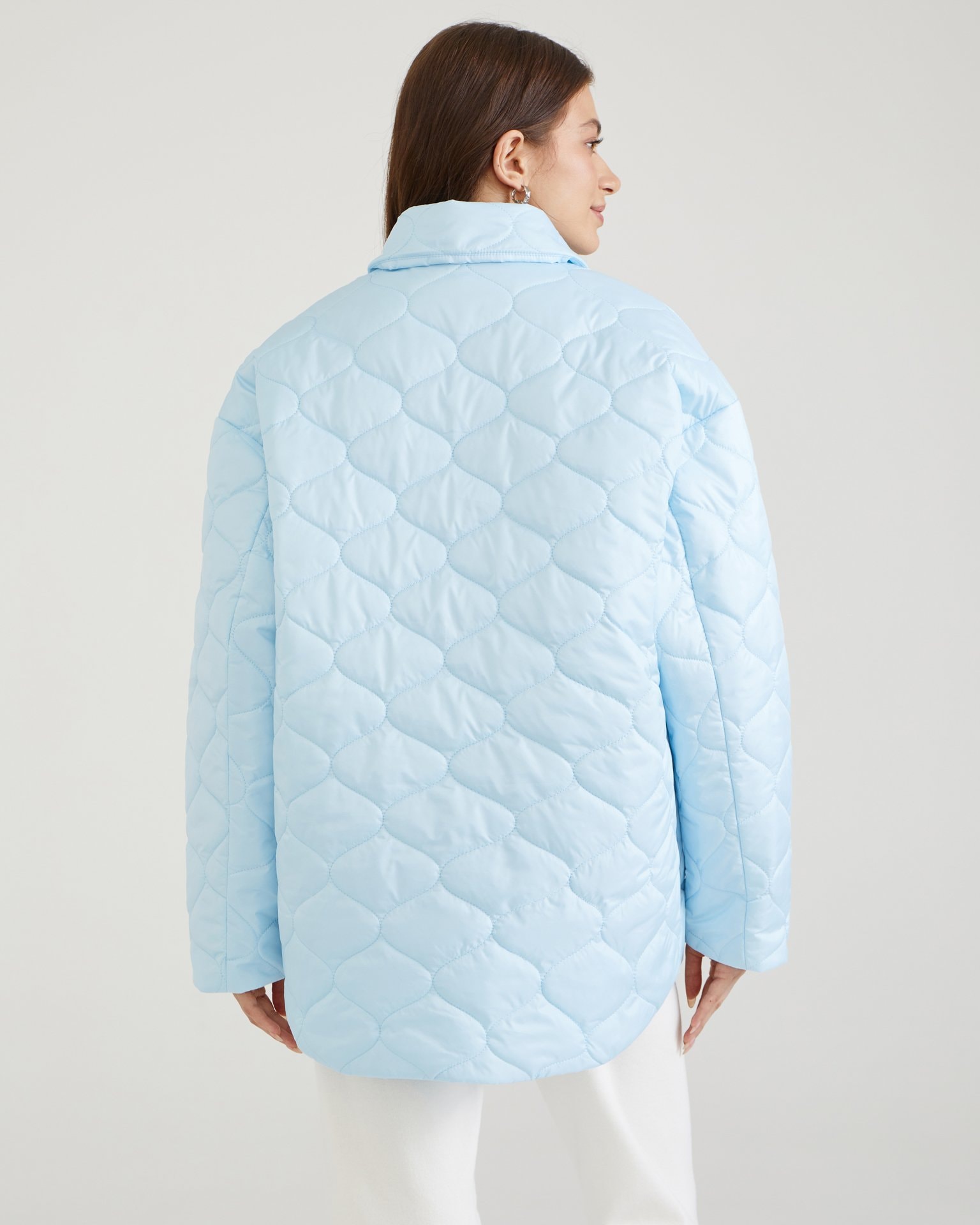 Quilted blue jacket, Blue — photo 3