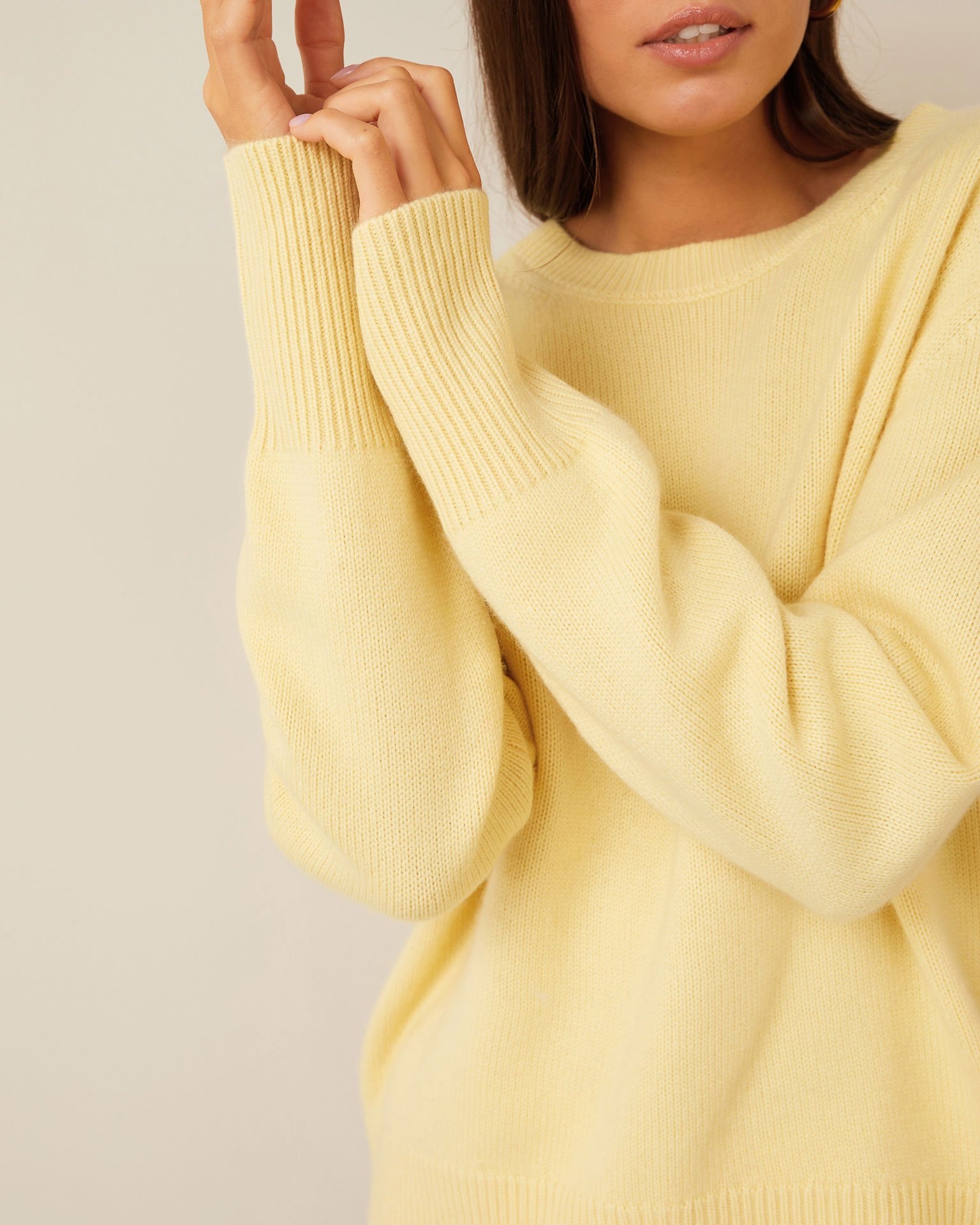 Round-neck sweater, Yellow — photo 5
