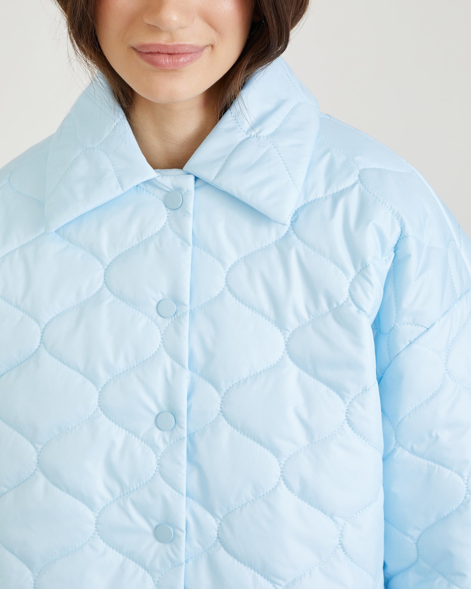 Quilted blue jacket, Blue — photo 5