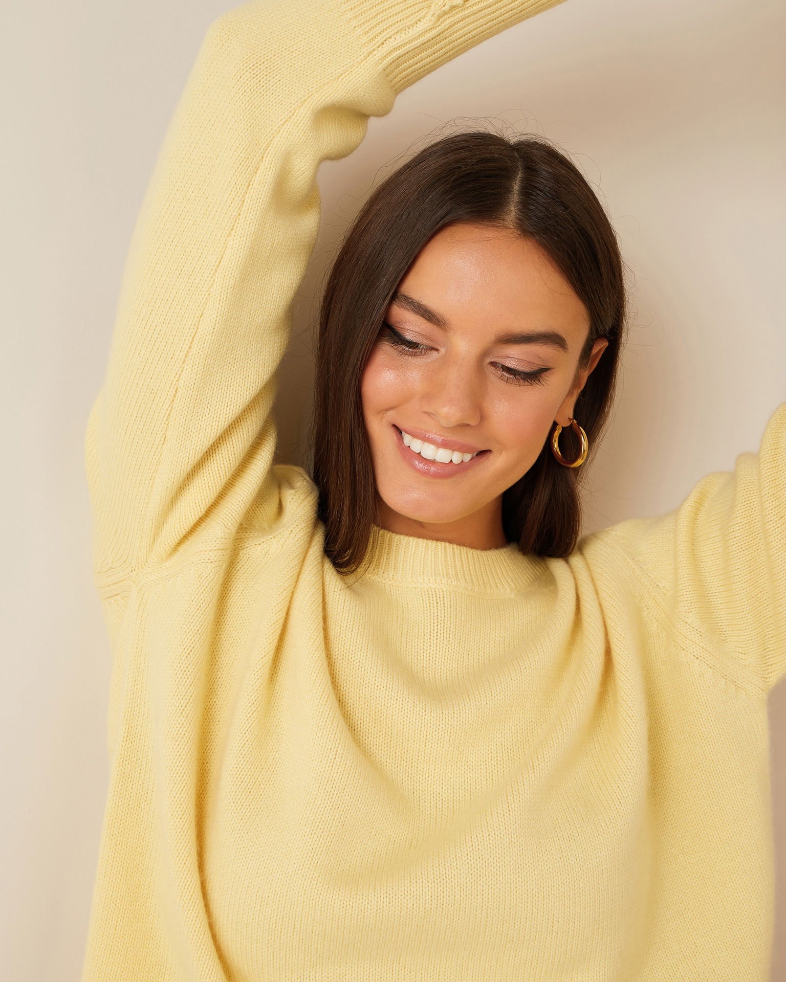 Round-neck sweater, Yellow — photo 4