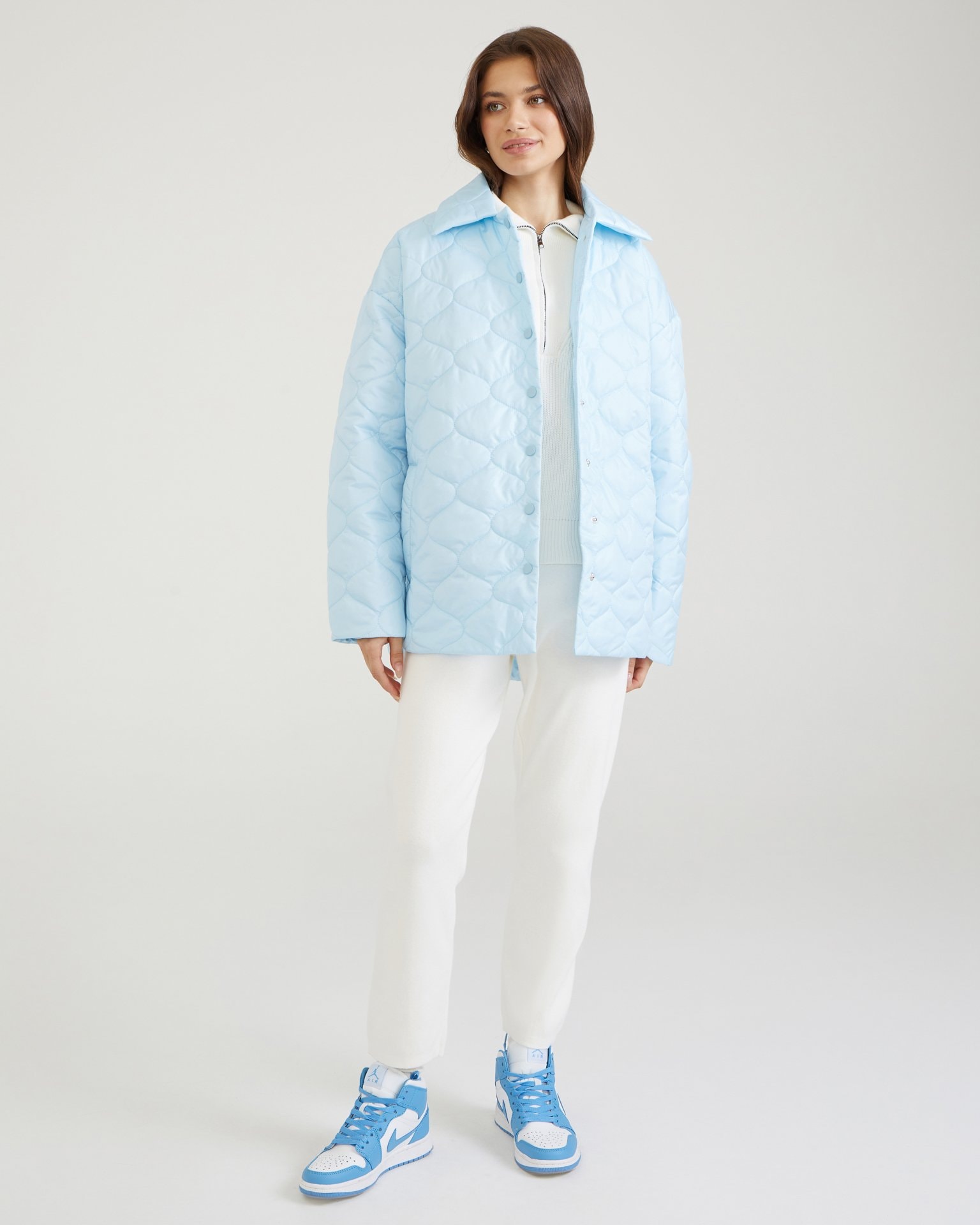 Quilted blue jacket, Blue — photo 2