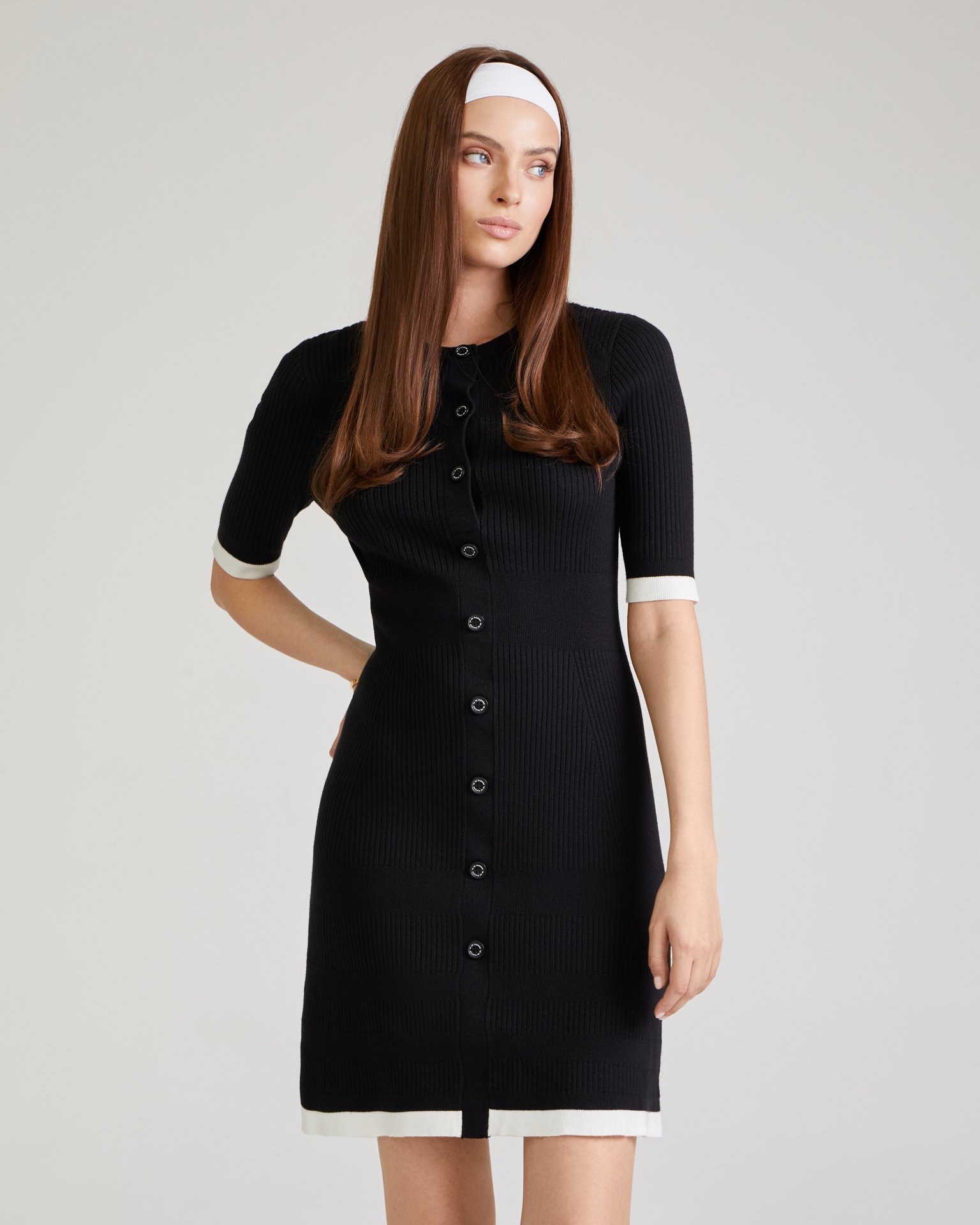 Black Short Dress, Black — photo 4