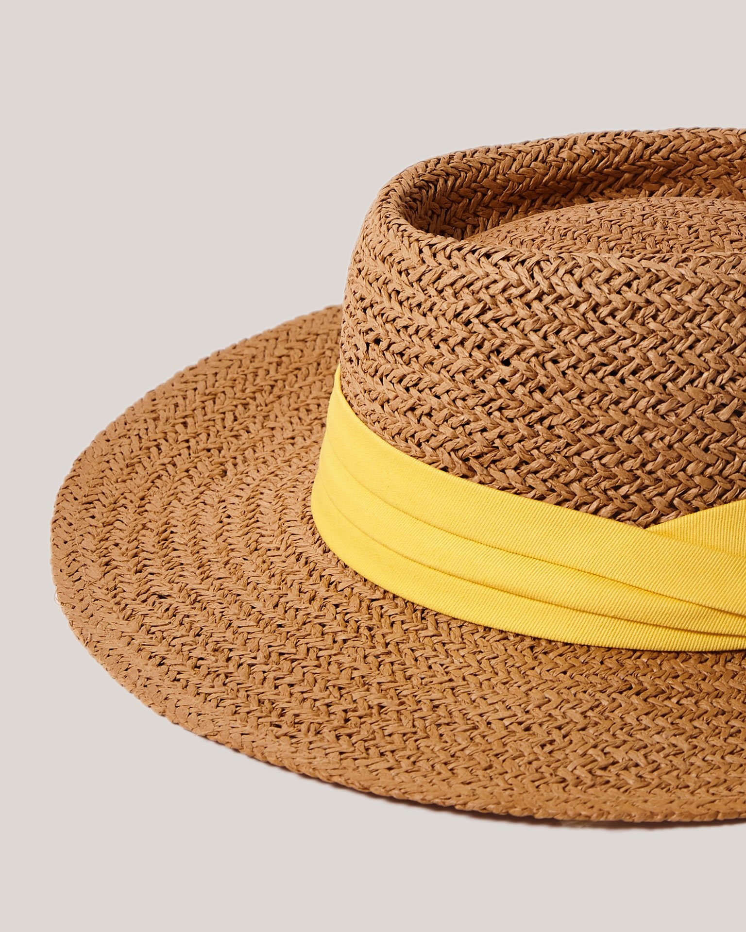 Hat with a small brim, Yellow — photo 2
