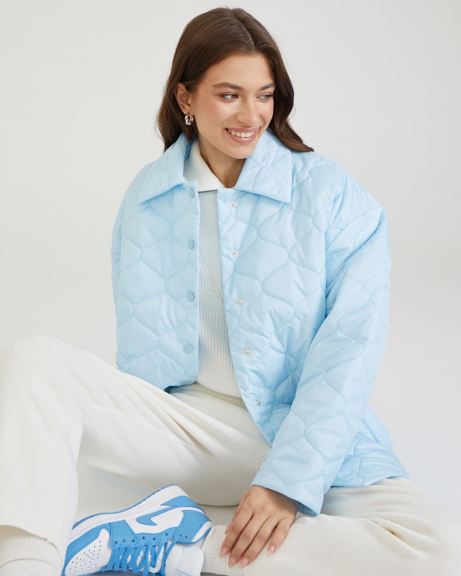 Quilted blue jacket, Blue