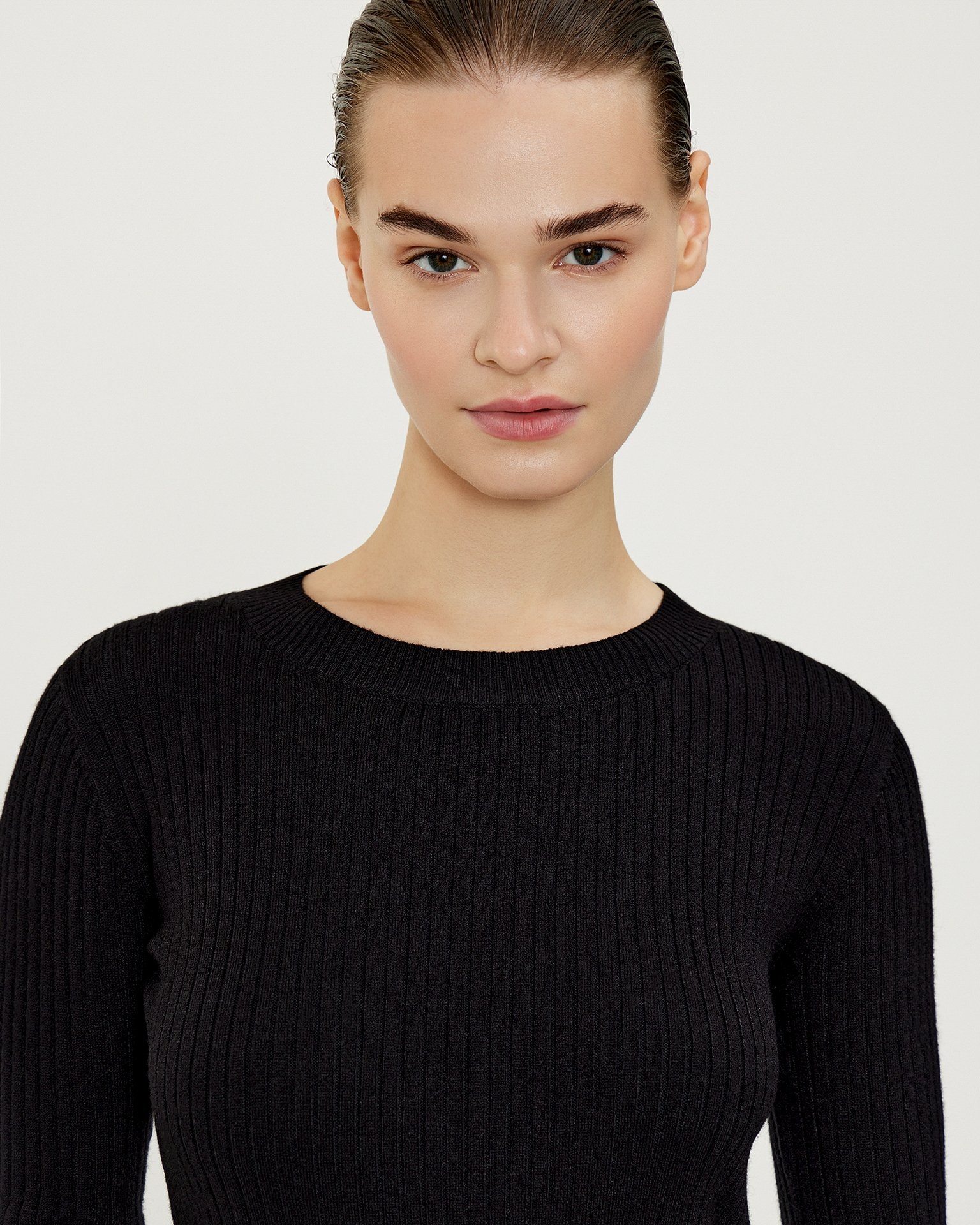Black viscose dress, Black — photo 4