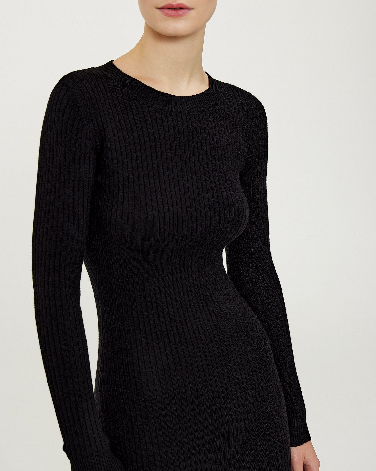 Black viscose dress, Black — photo 5