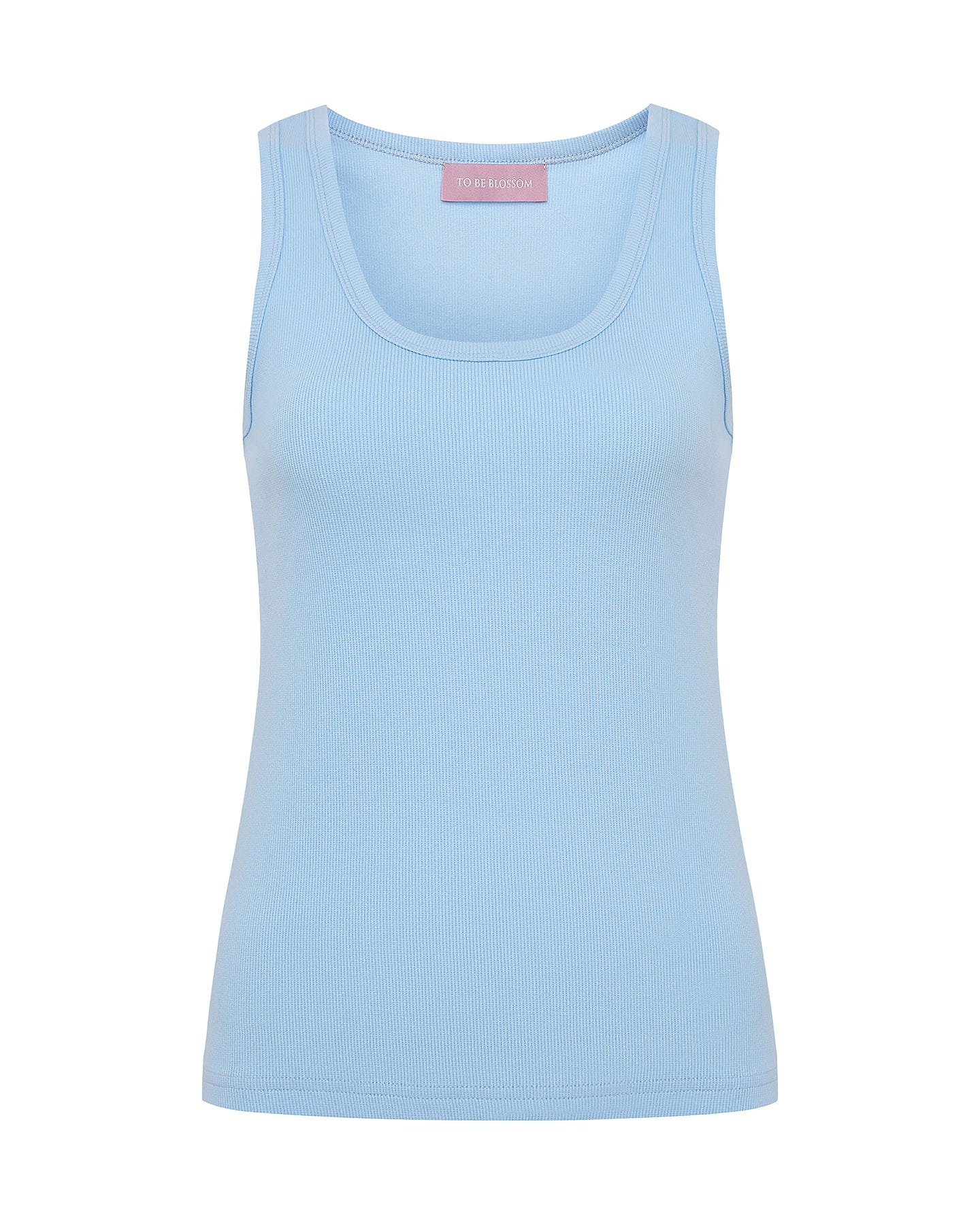 Top with a deep neckline, Blue