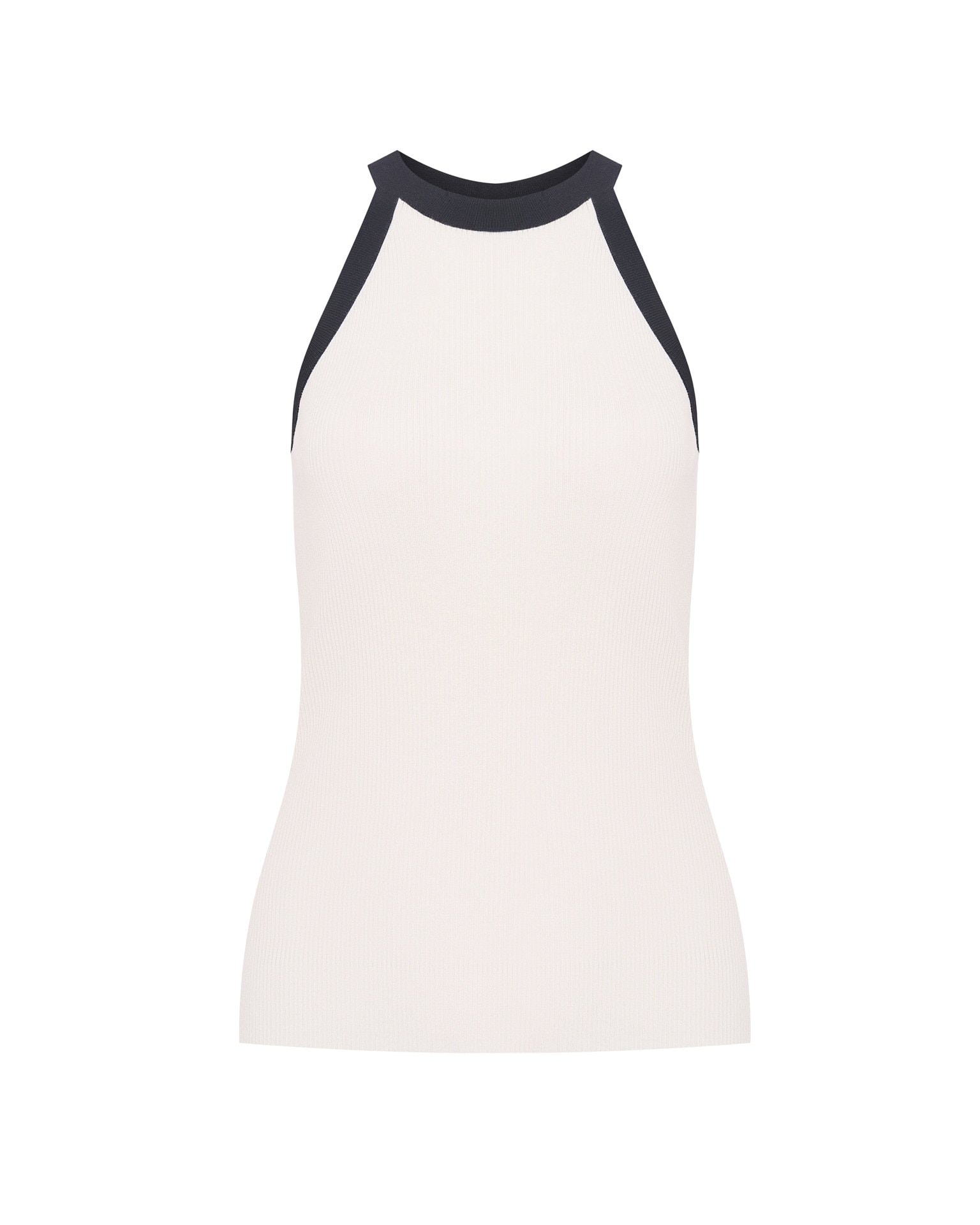 Body-Skimming Top, White — photo 2