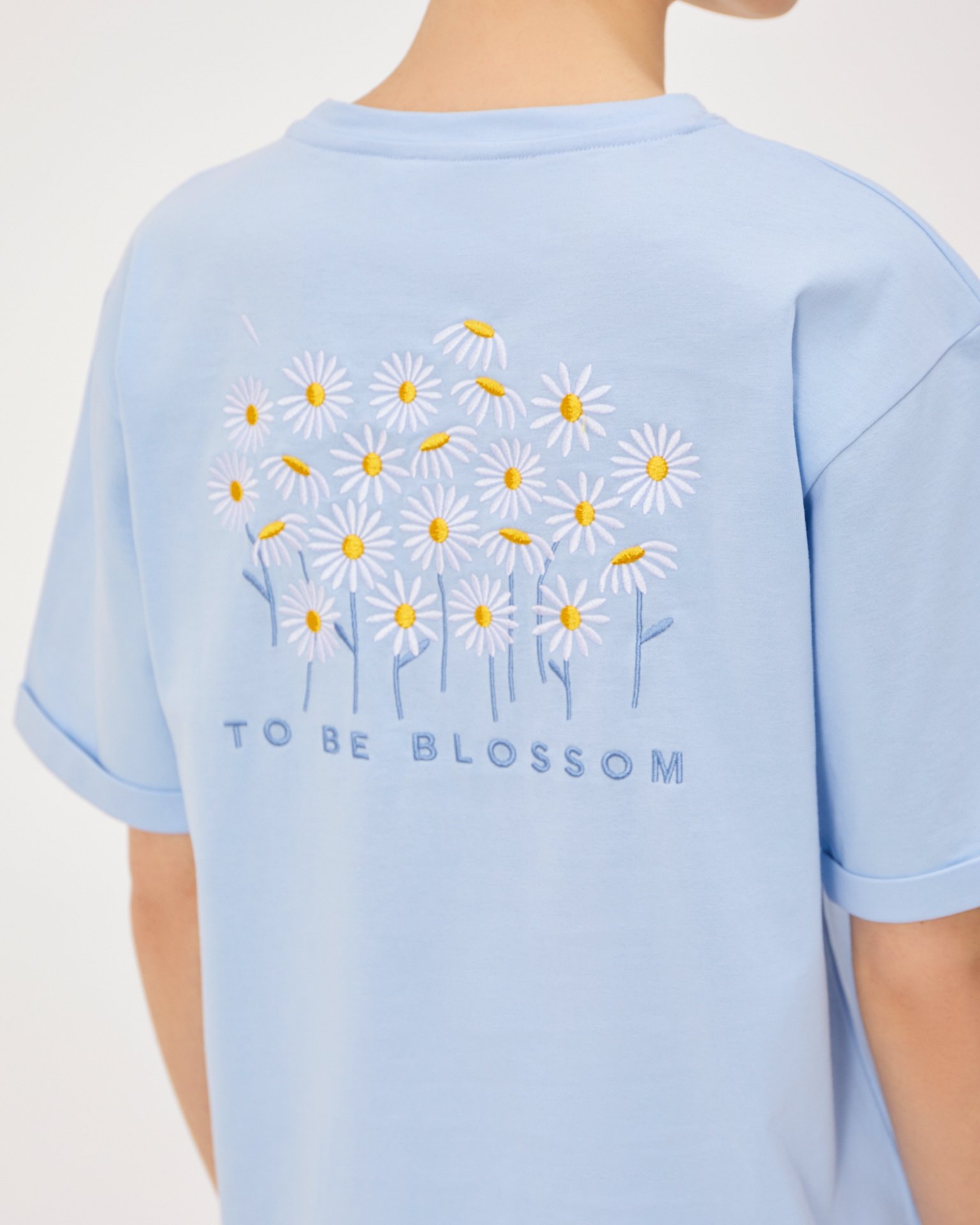 T-shirt with pattern, Blue — photo 6