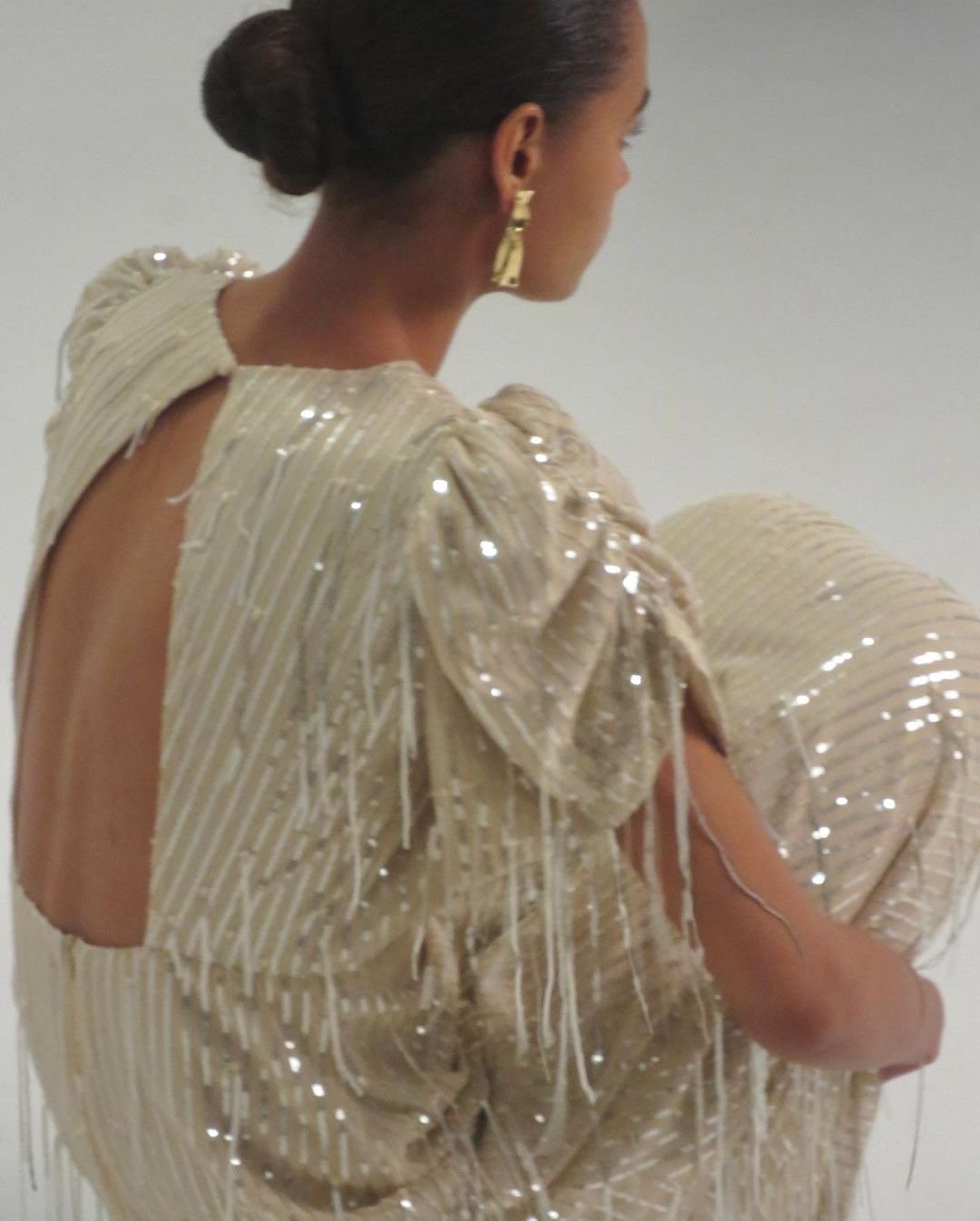 Beige sequin dress, Beige — photo 13